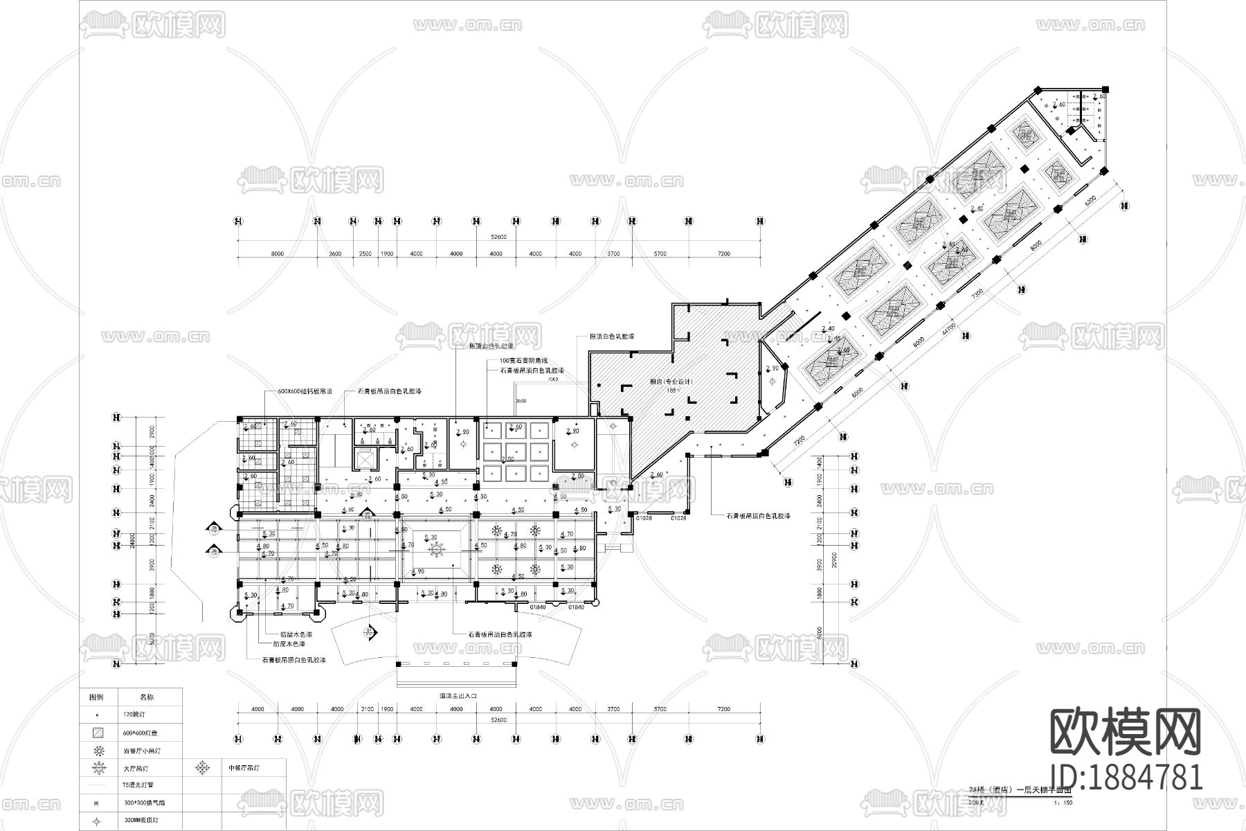 酒店cad施工图下载（渲染图5）