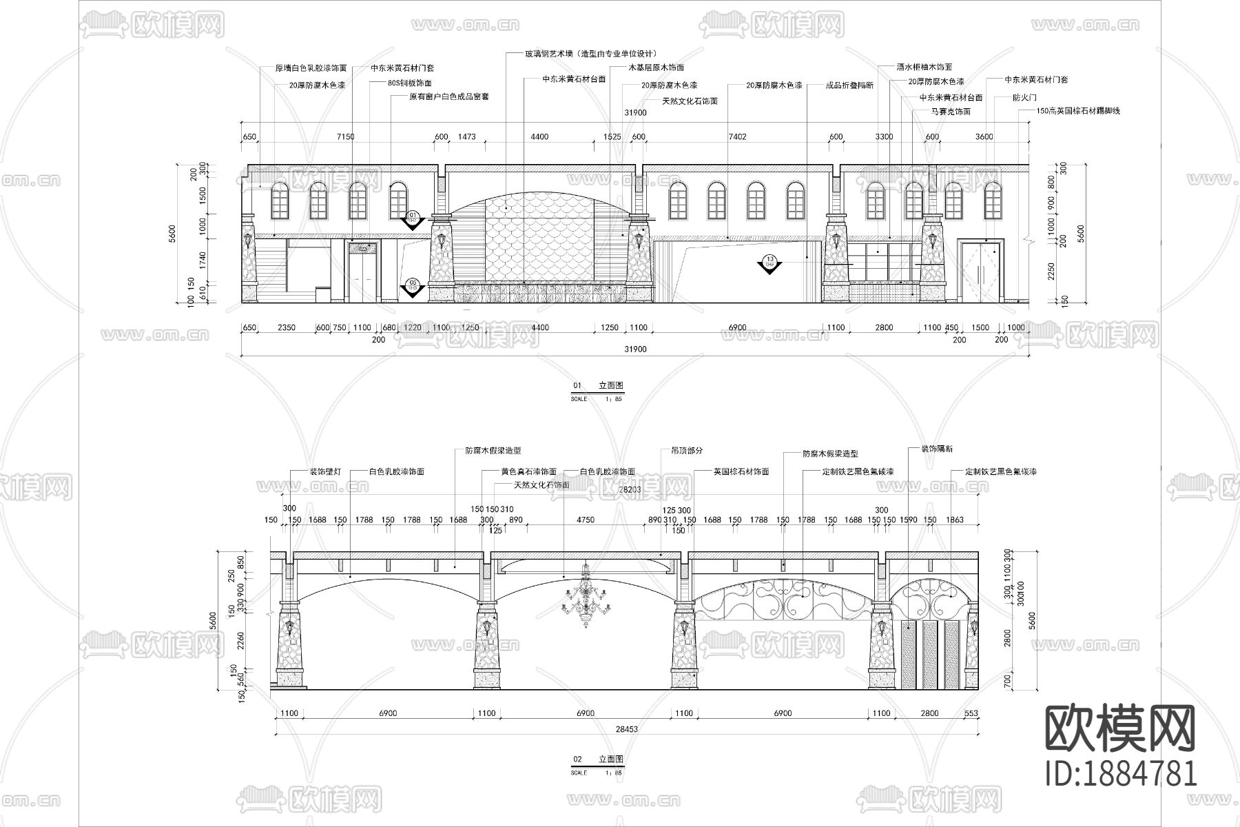 酒店cad施工图下载（渲染图8）
