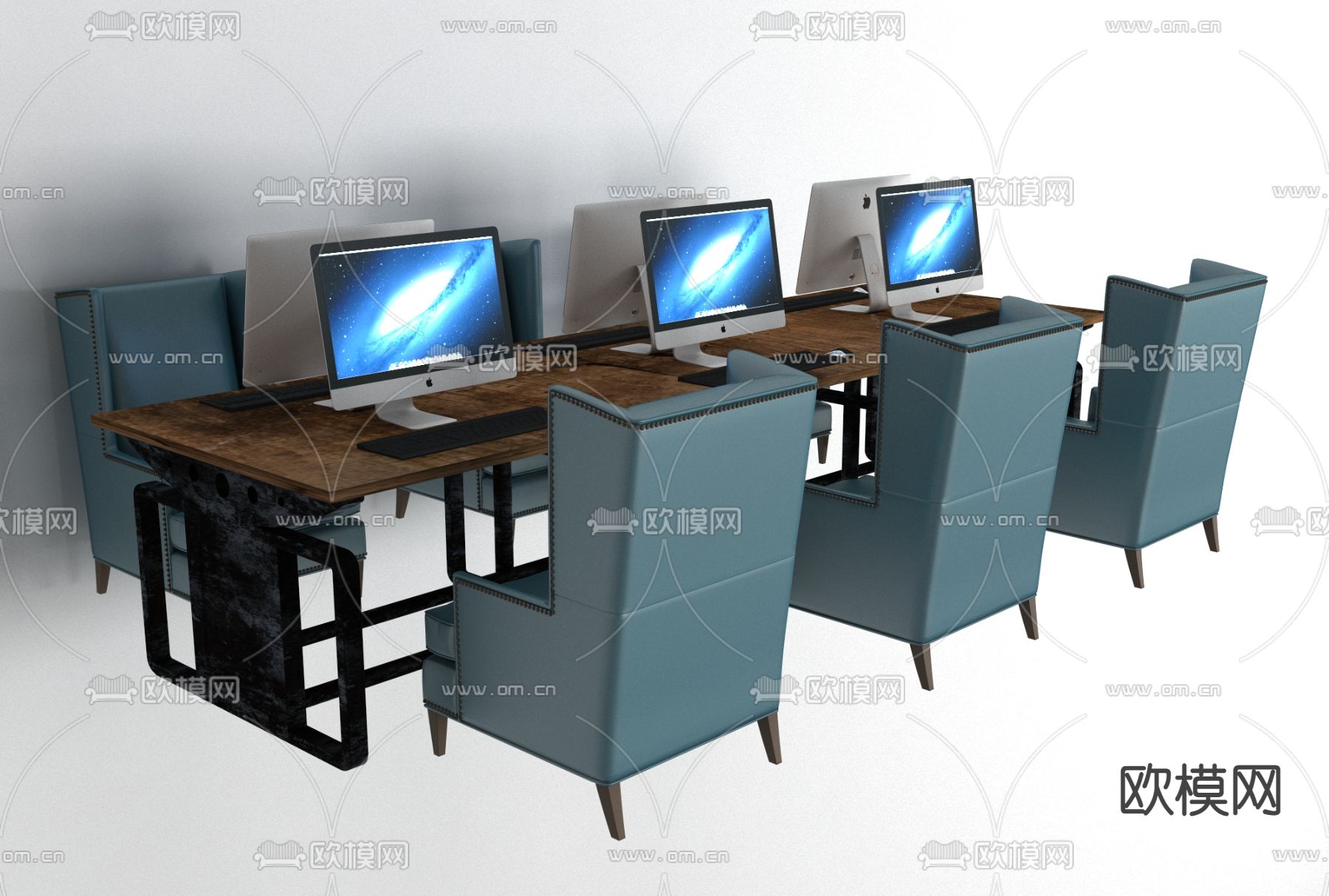 现代网吧卡位免费3d模型下载