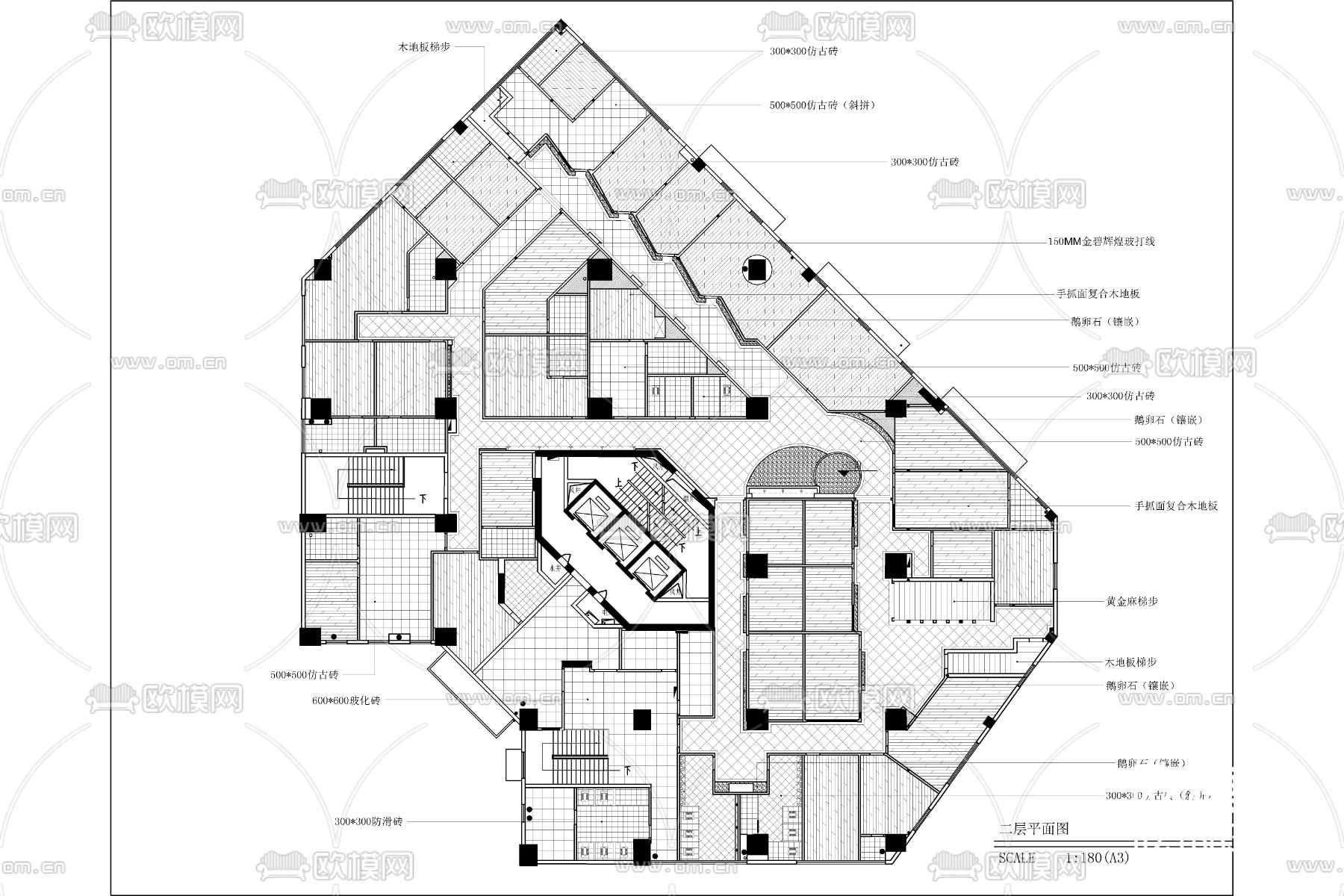 北海道足浴理疗会所cad全套施工图下载（渲染图5）