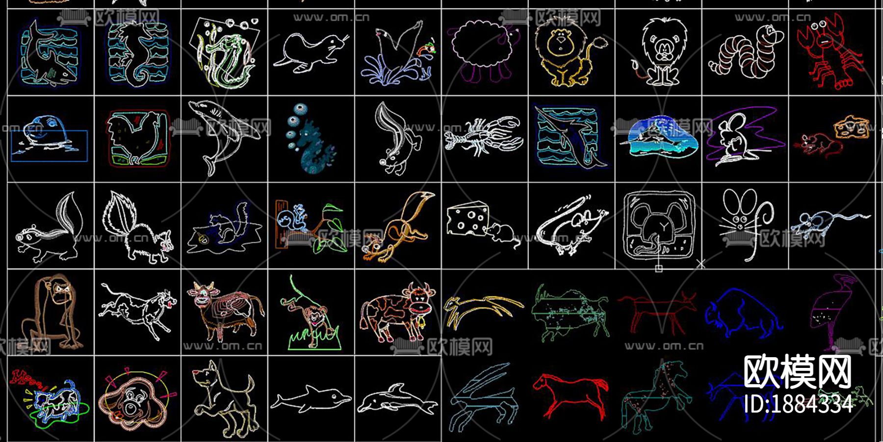 卡通人物cad图块下载（渲染图4）