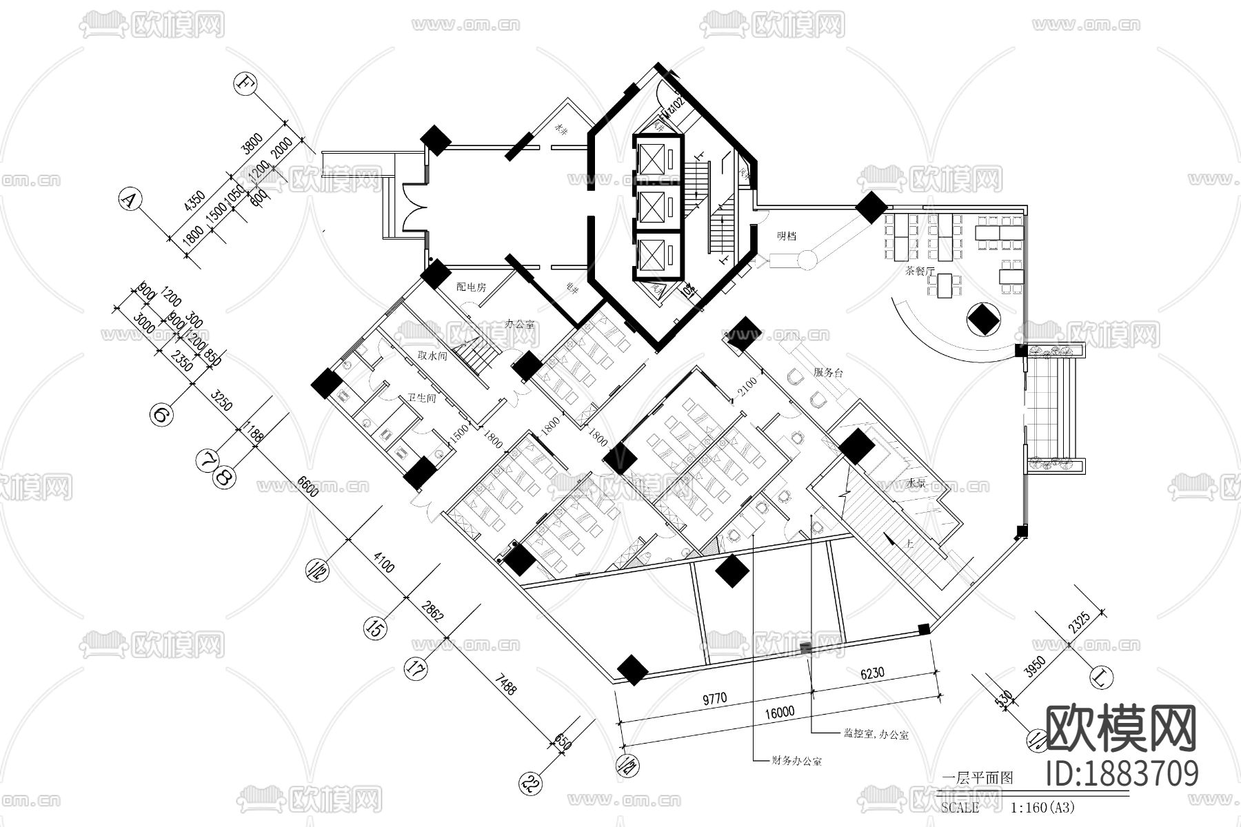 北海道足浴理疗会所cad全套施工图下载（渲染图2）