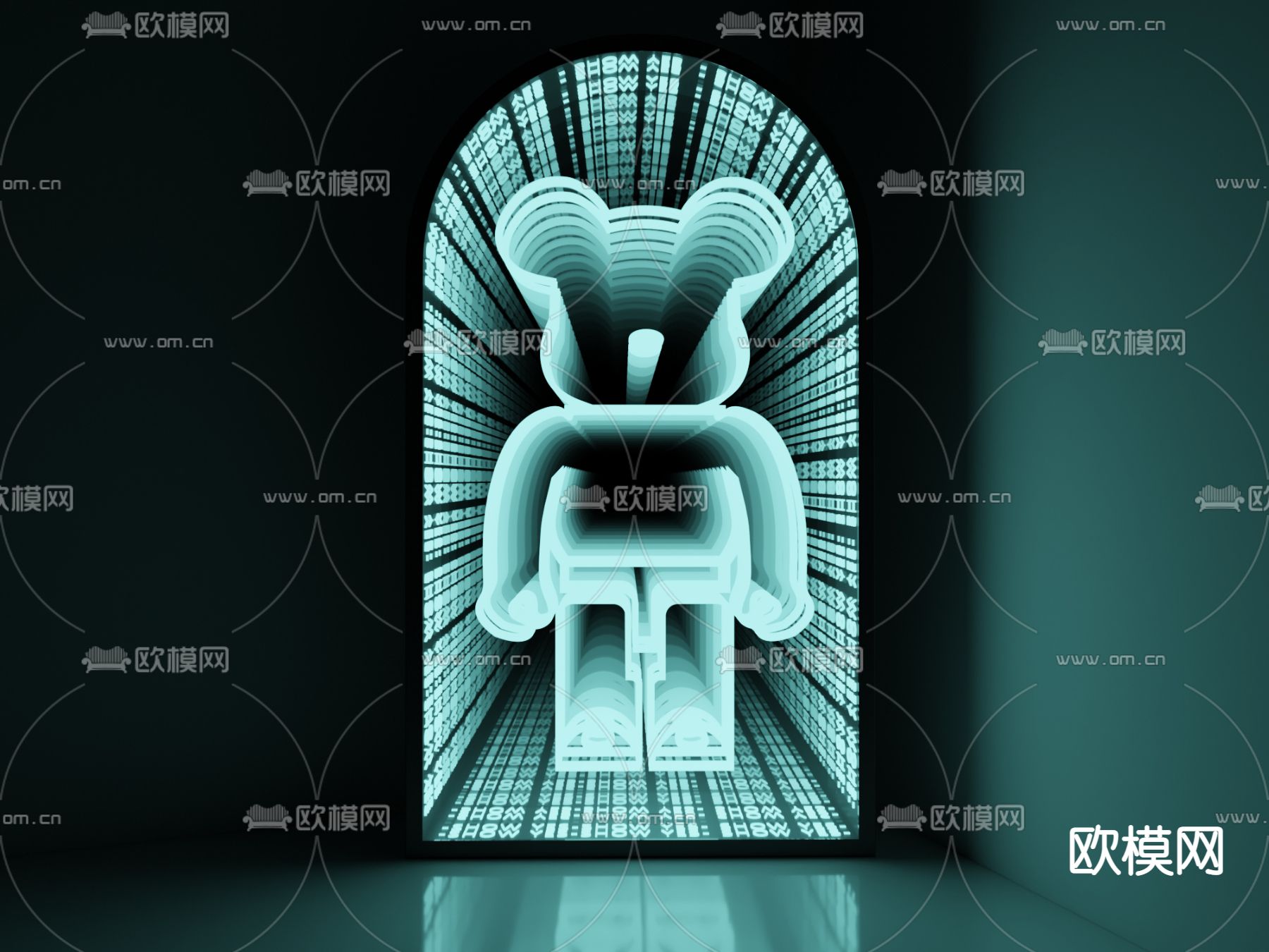 现代网红深渊镜3d模型下载（渲染图3）