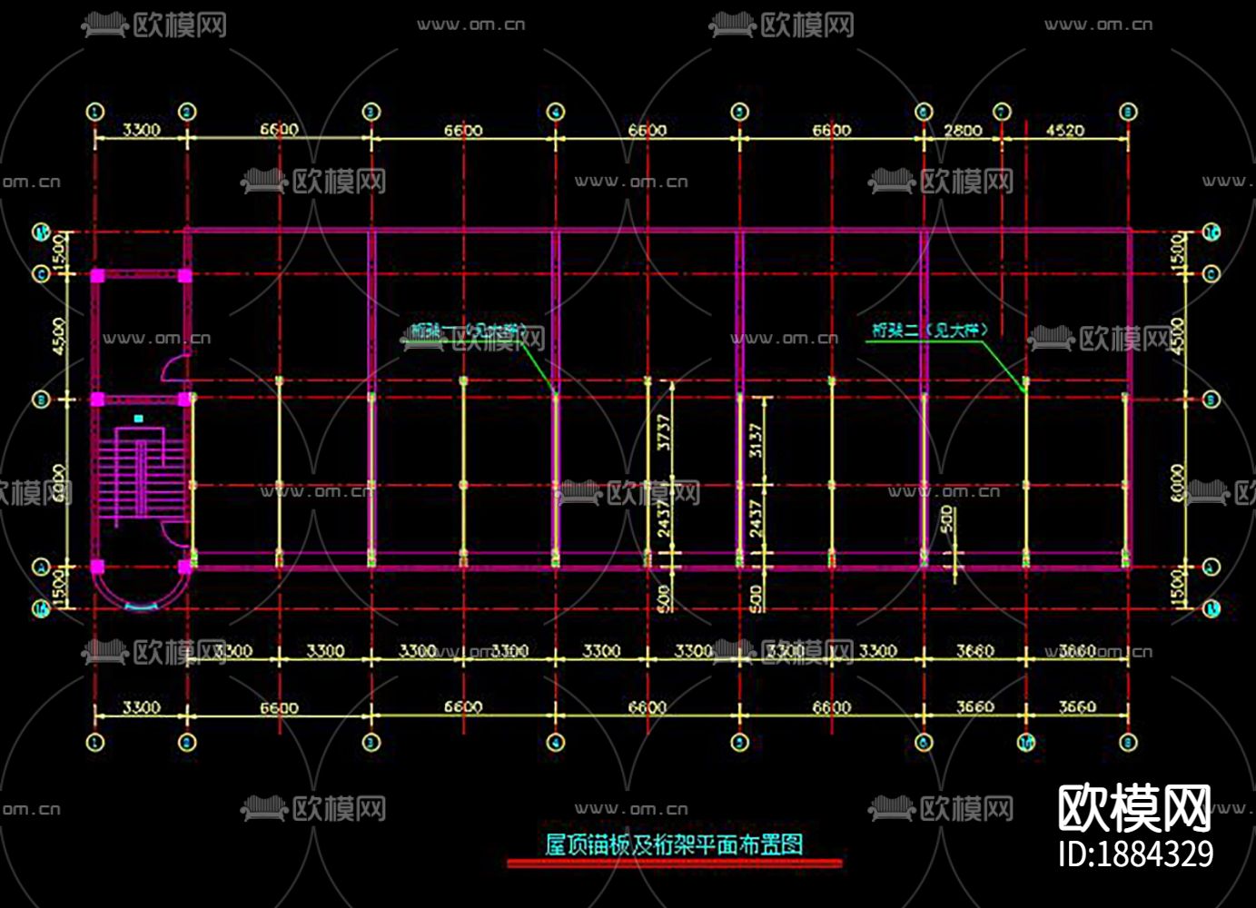 广告牌cad立面图下载（渲染图5）