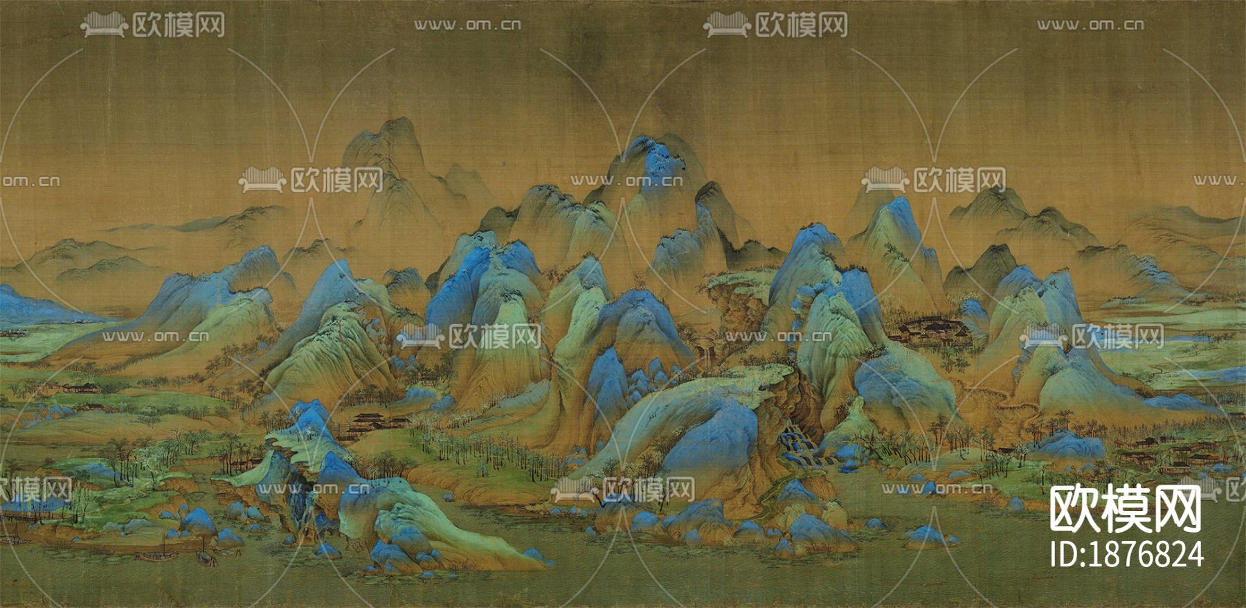 中式国画贴图下载（渲染图5）