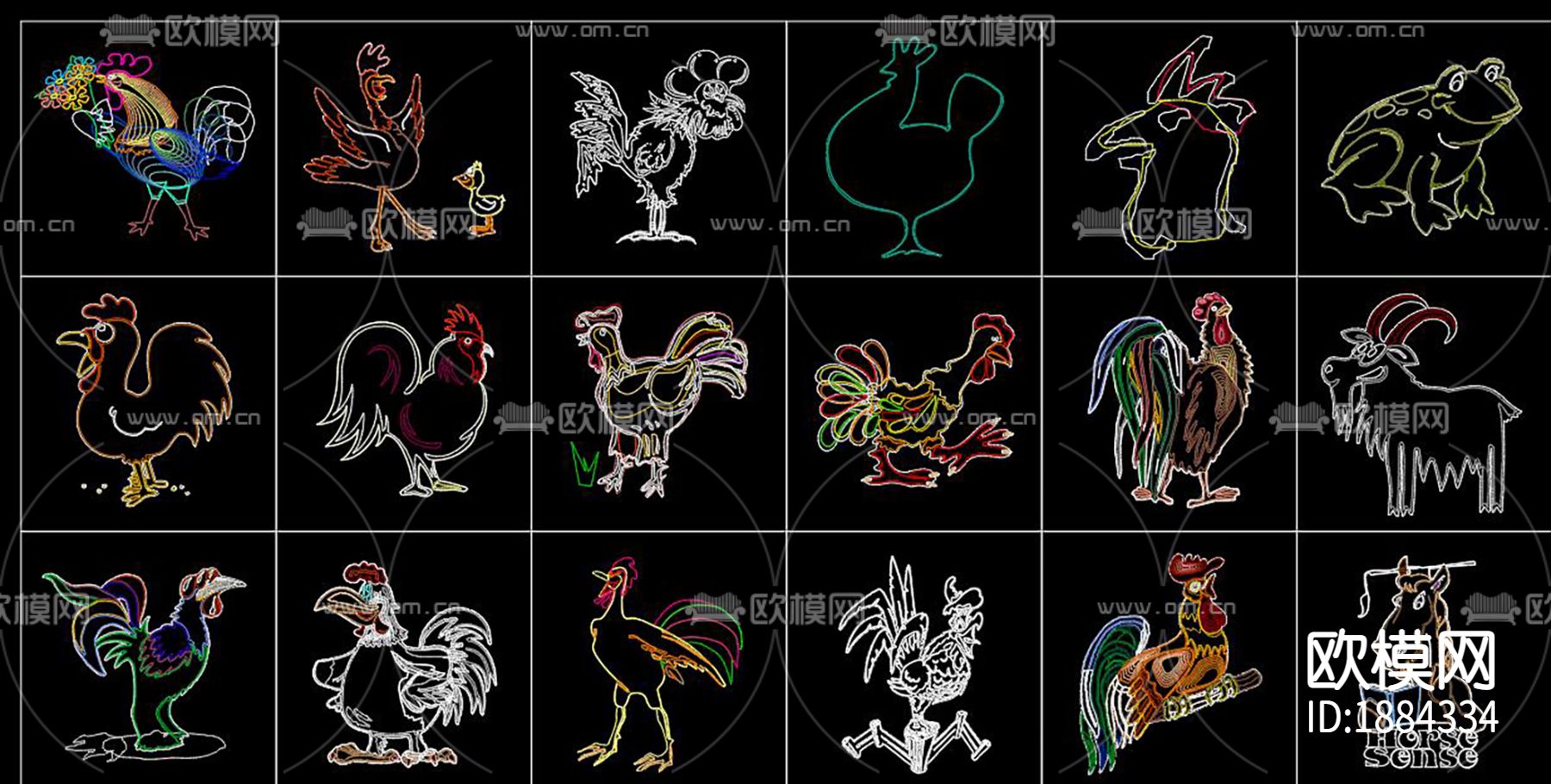 卡通人物cad图块下载（渲染图6）