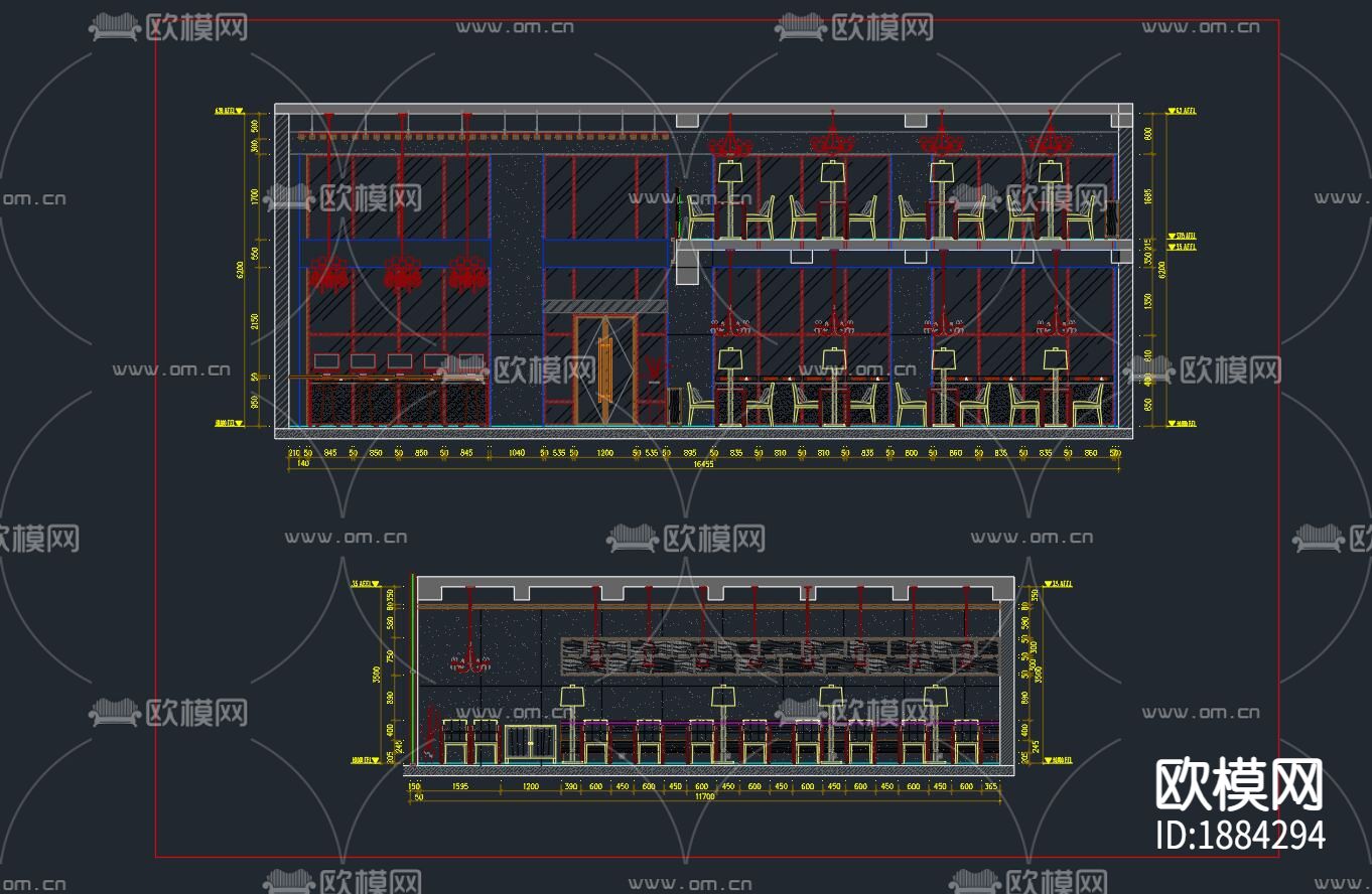 咖啡店cad施工图下载（渲染图4）