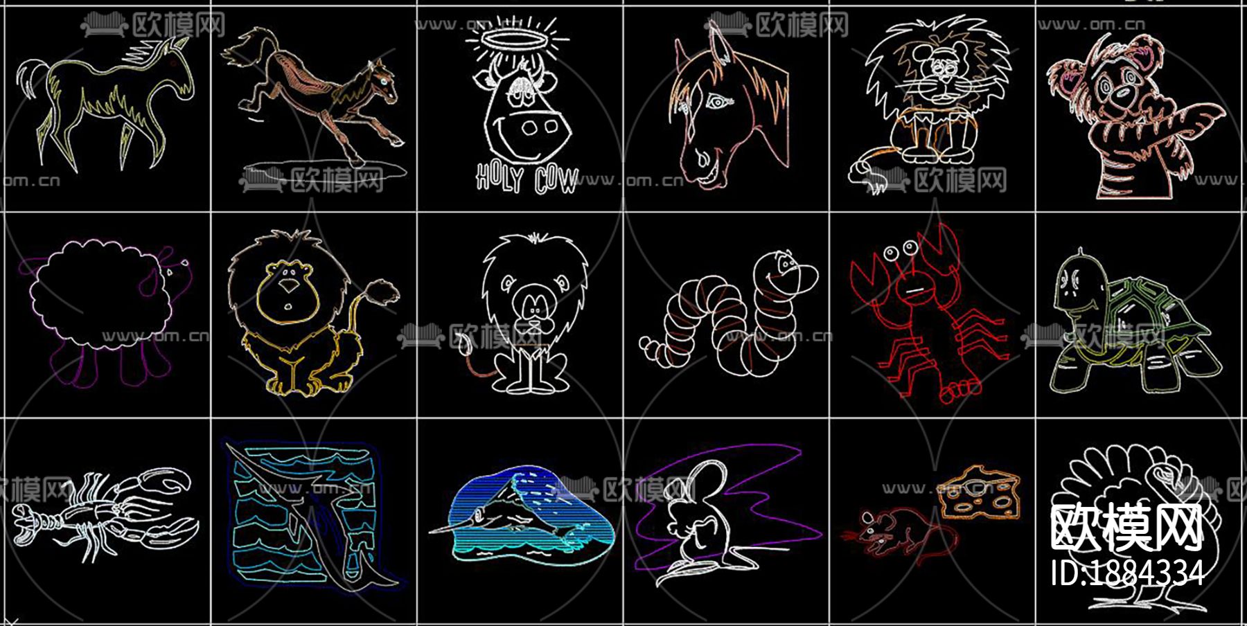 卡通人物cad图块下载（渲染图8）
