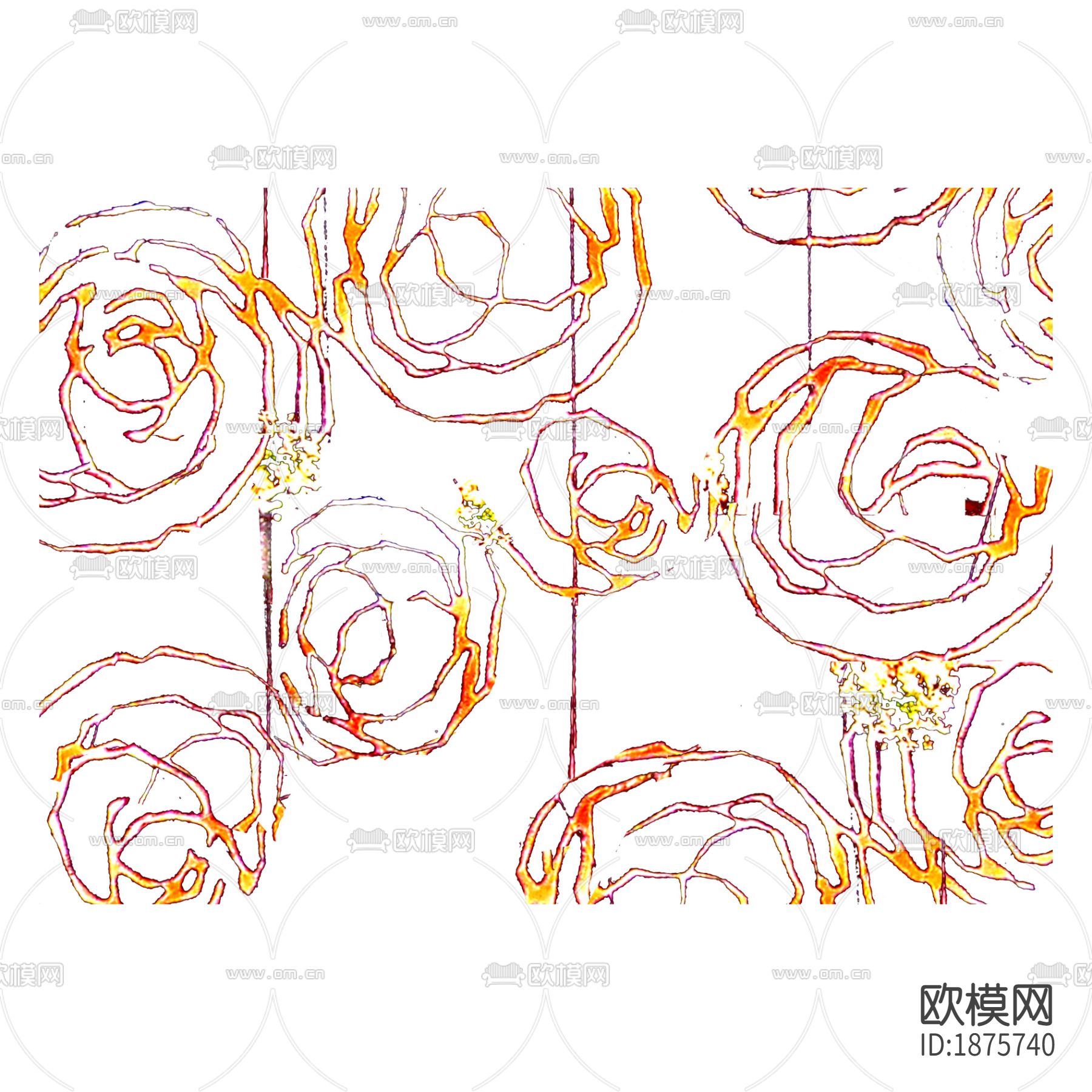 新中式山水绒布地毯下载（渲染图7）