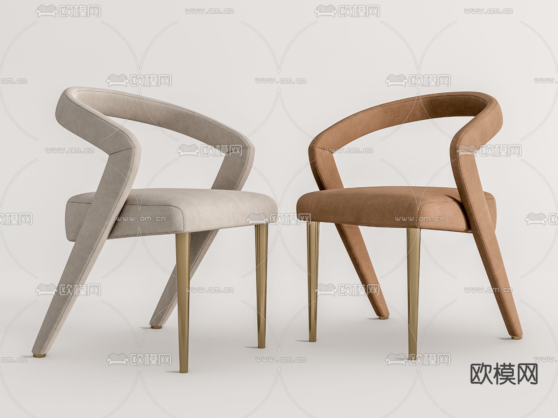 现代布艺单椅su模型