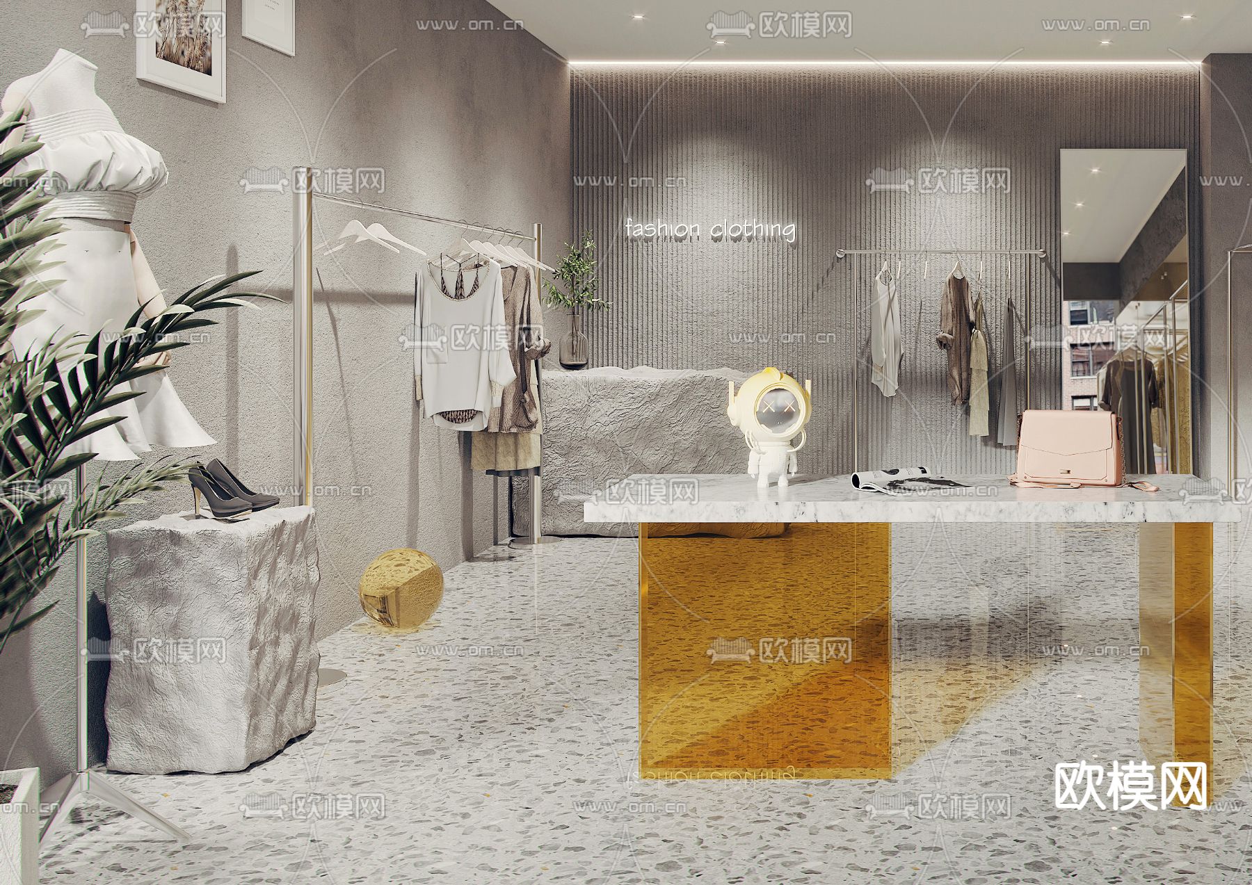 现代服装店女装店3d模型