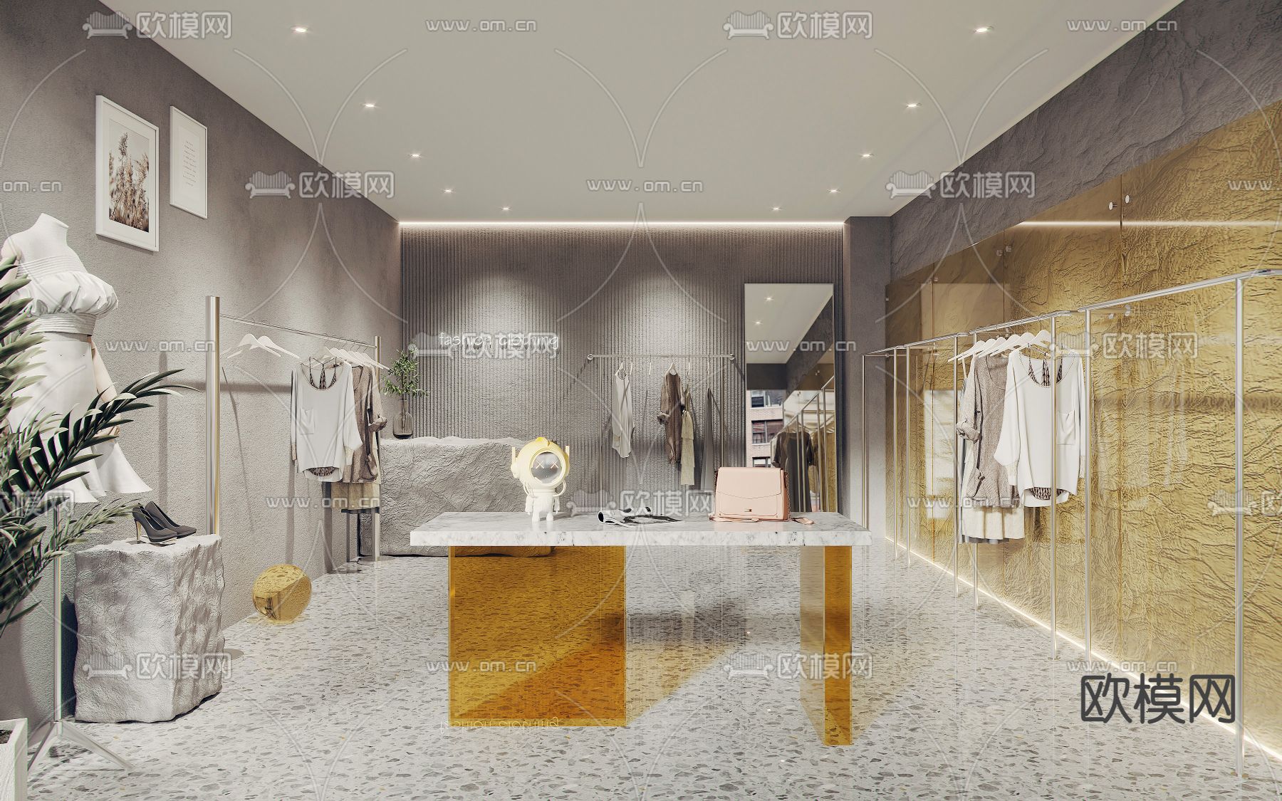现代服装店女装店3d模型