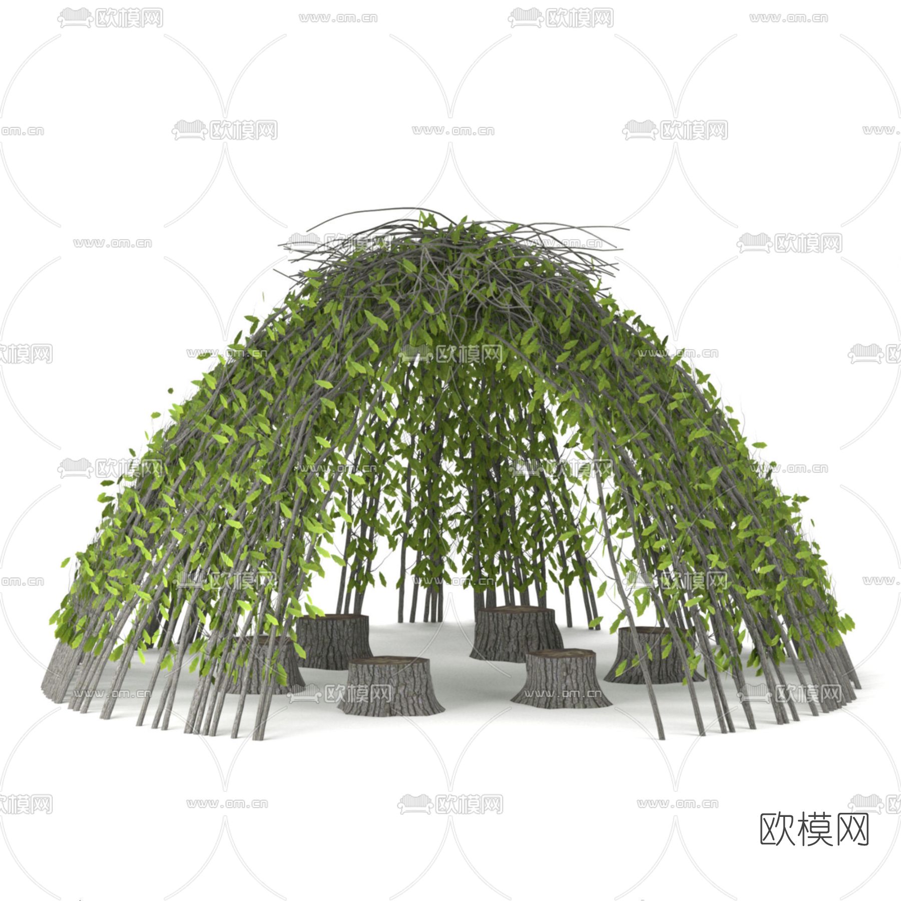 现代园林小品免费3d模型下载