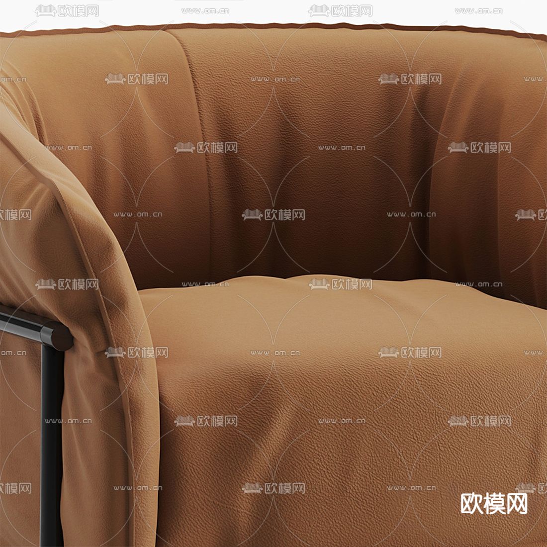 现代布艺单人沙发3d模型