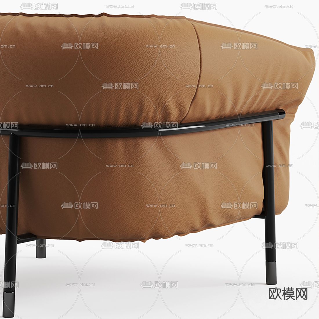 现代布艺单人沙发3d模型