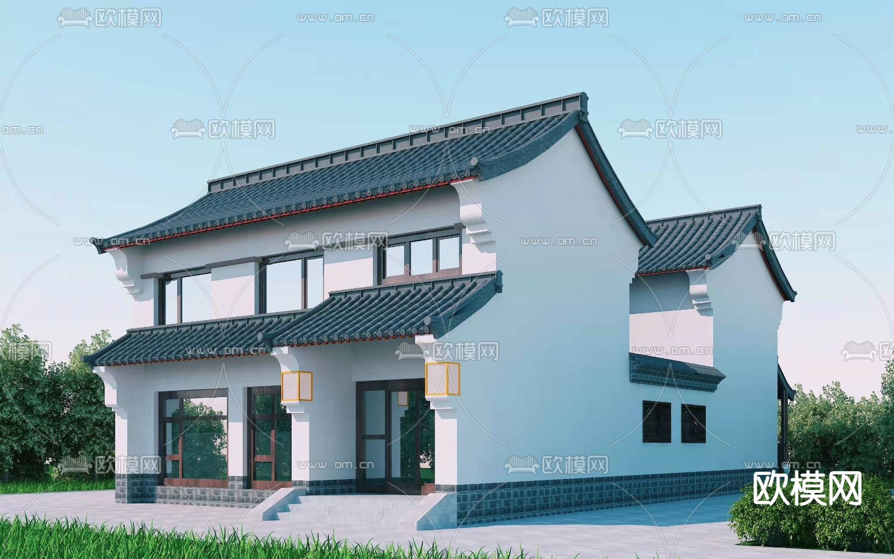 中式仿古建筑3d模型