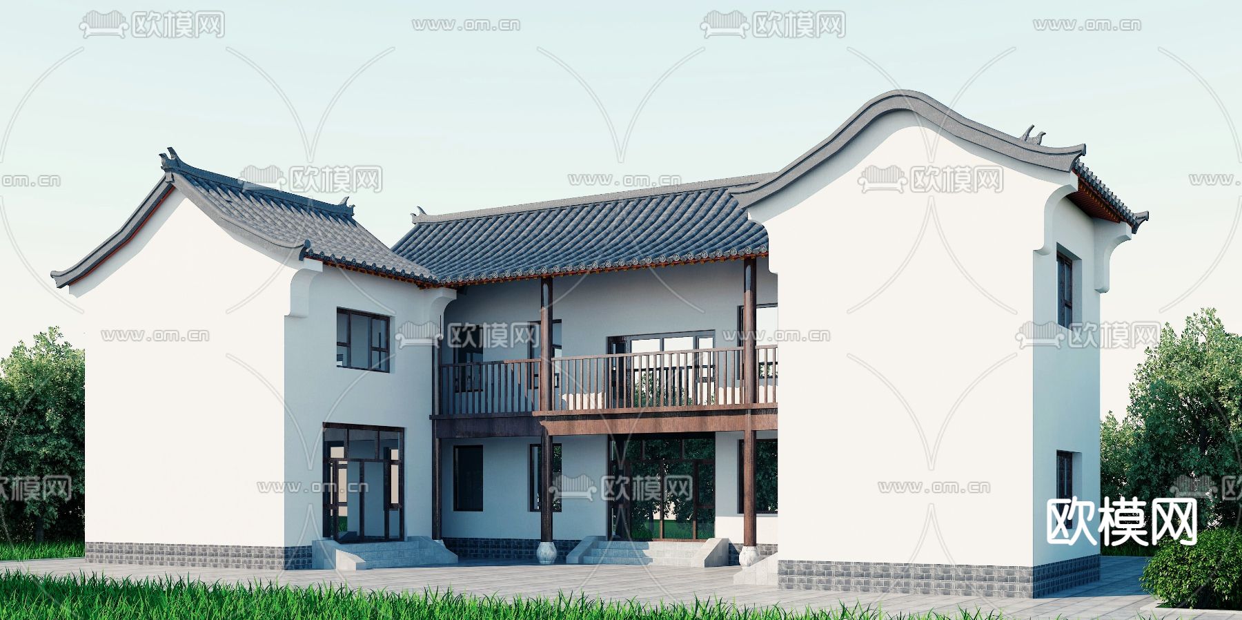 中式古建筑3d模型下载