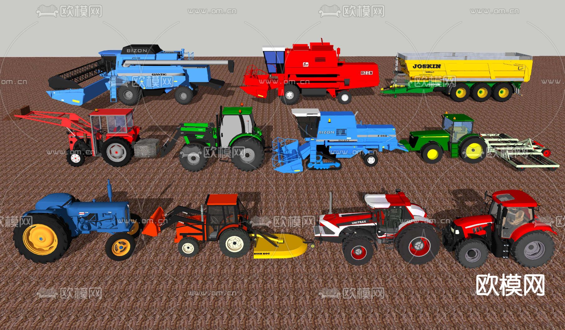 工业风机械设备su模型下载