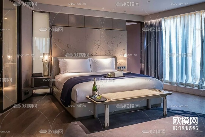 酒店cad施工图下载(渲染图2)
