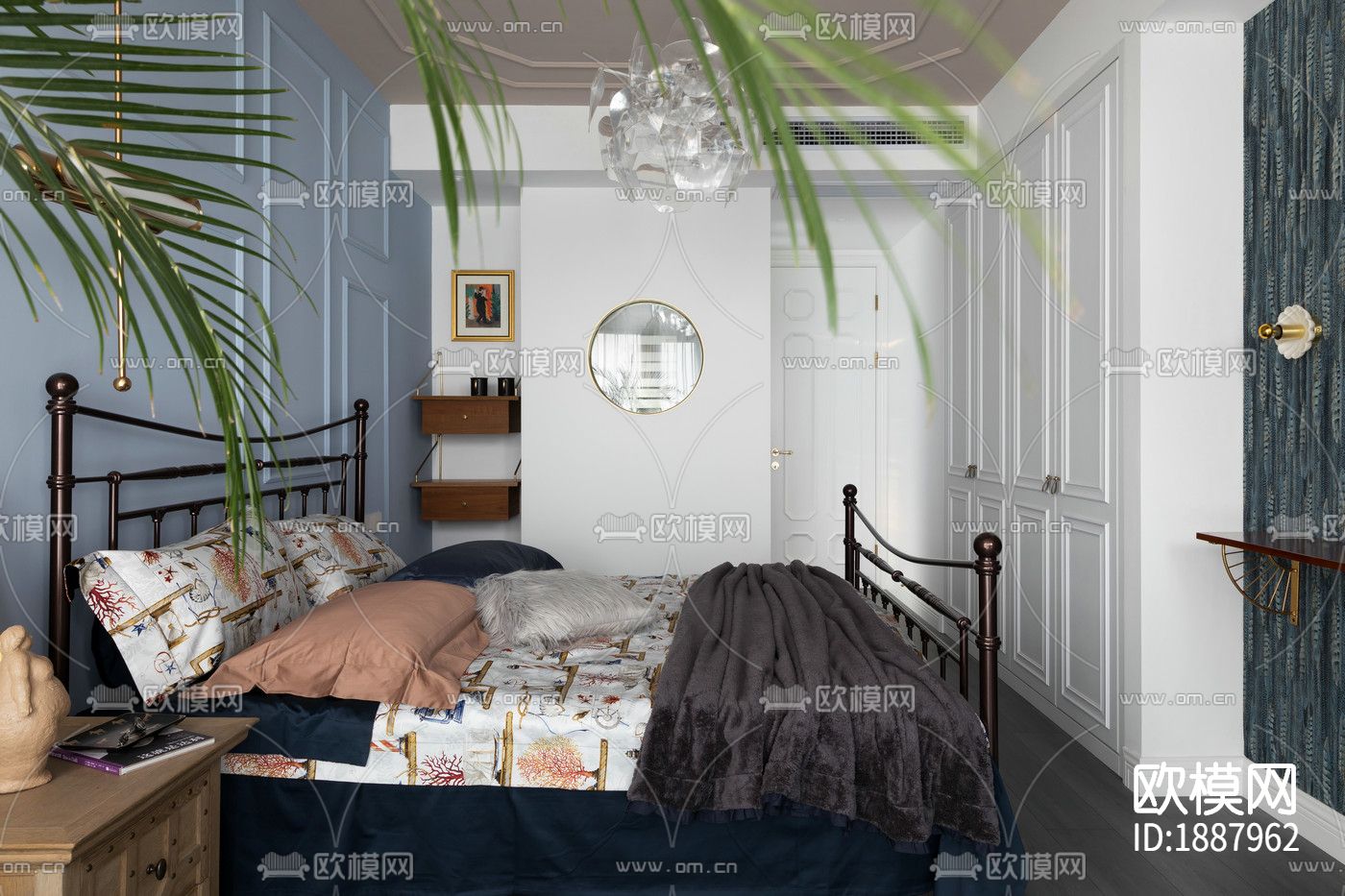 整装家居cad施工图下载（渲染图9）