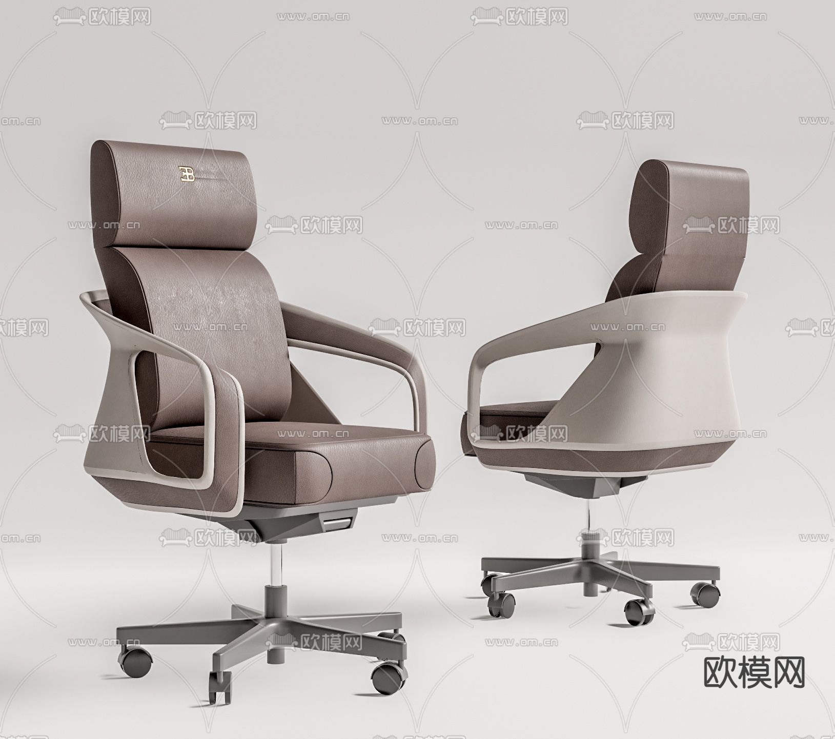 现代办公椅su模型下载（渲染图1）
