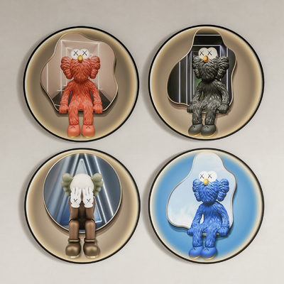 现代kaws装饰挂画su模型