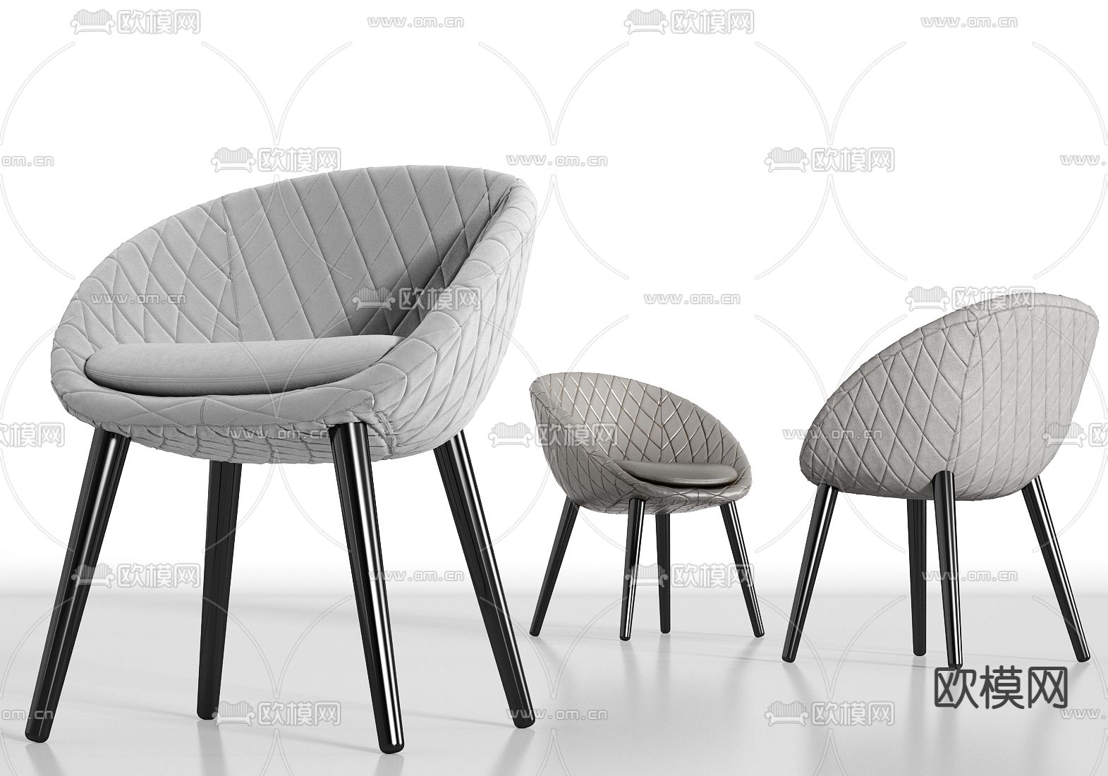 现代轻奢休闲椅su模型下载