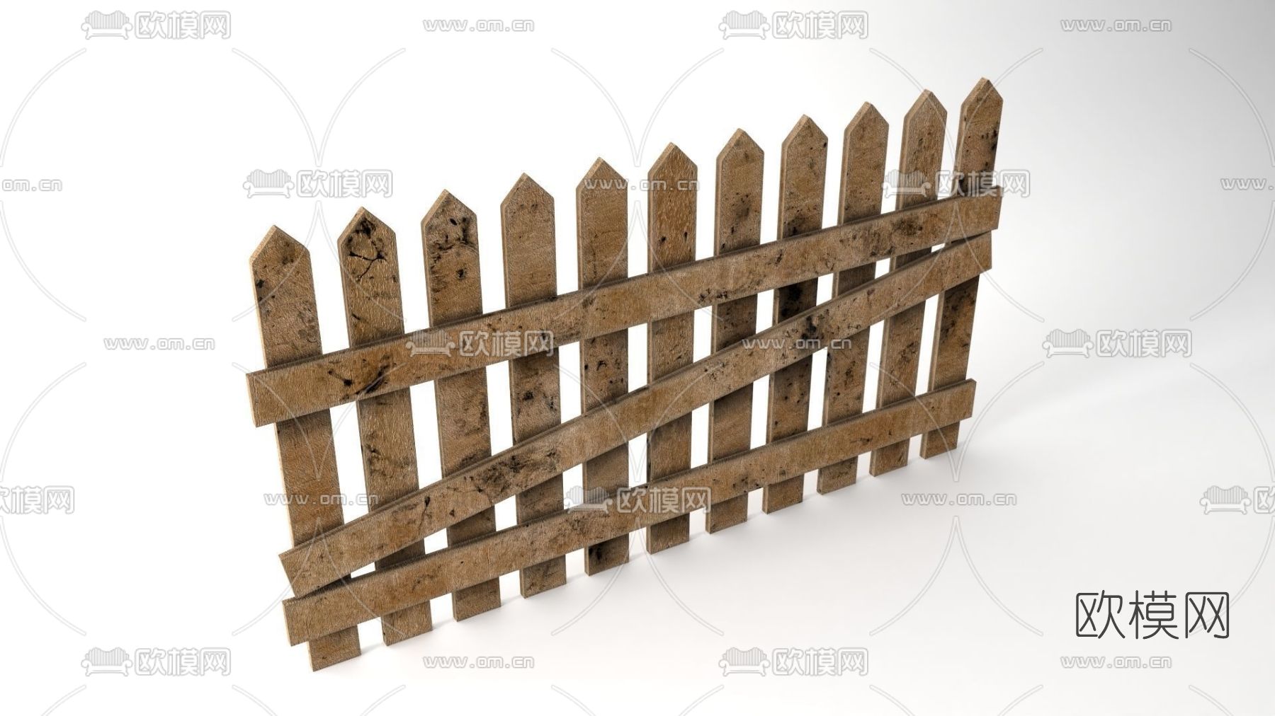 自然风围栏护栏免费3d模型下载
