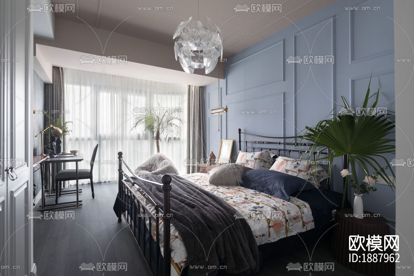 整装家居cad施工图下载（渲染图7）