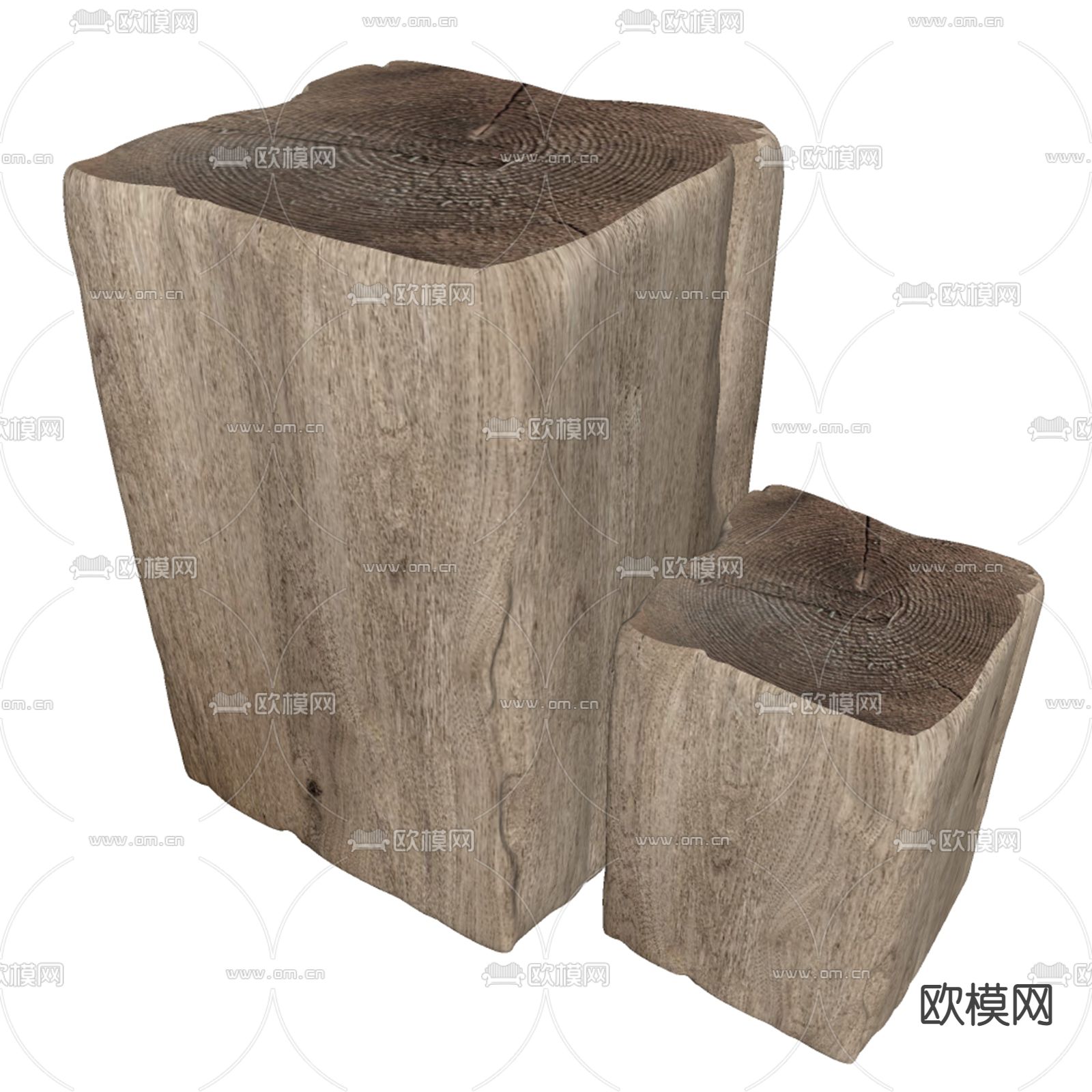 自然风木凳子su模型