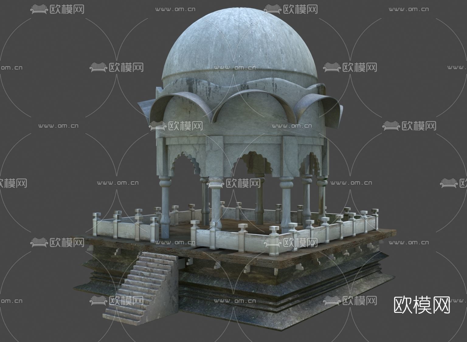 简欧凉亭建筑构件免费3d模型下载