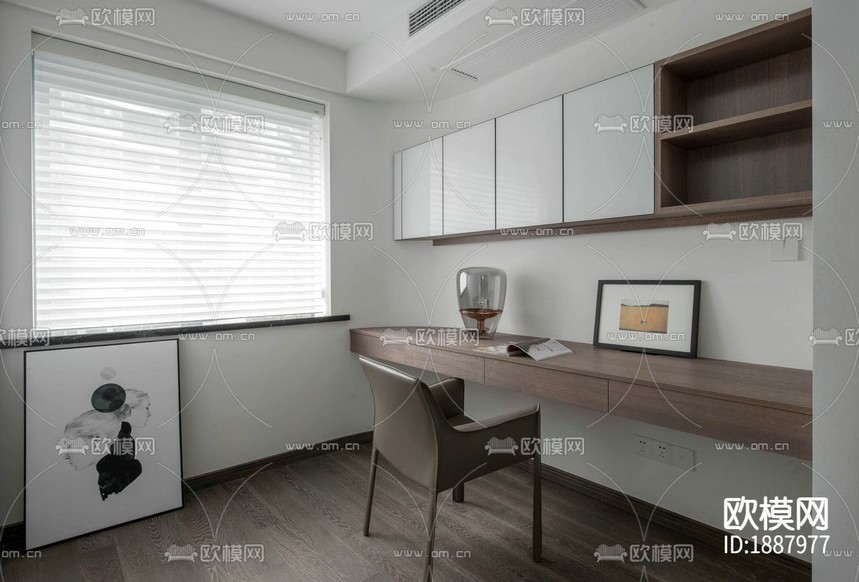 住宅臥室廚房cad施工圖下載(渲染圖6)