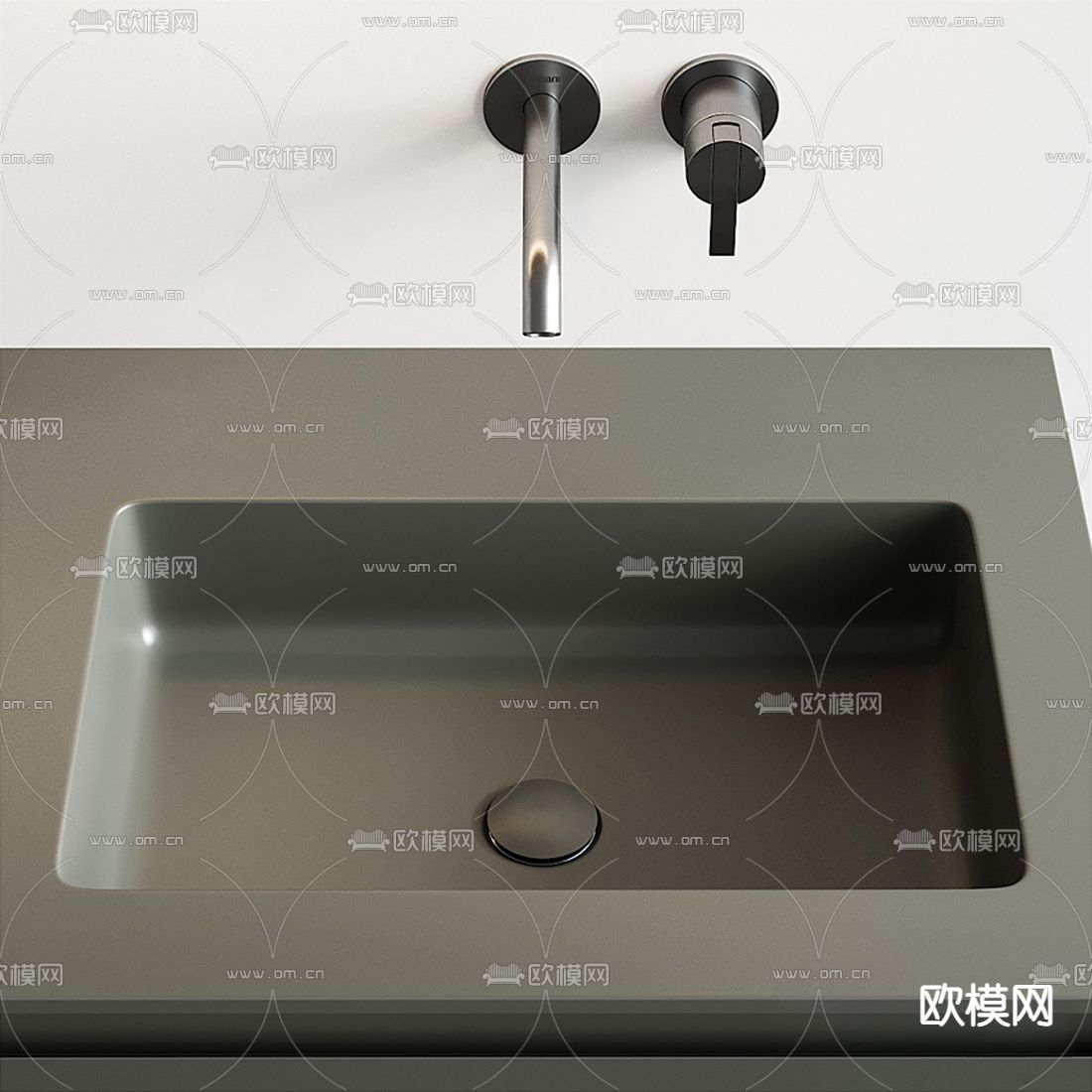 现代洗手盆台盆3d模型下载（渲染图3）