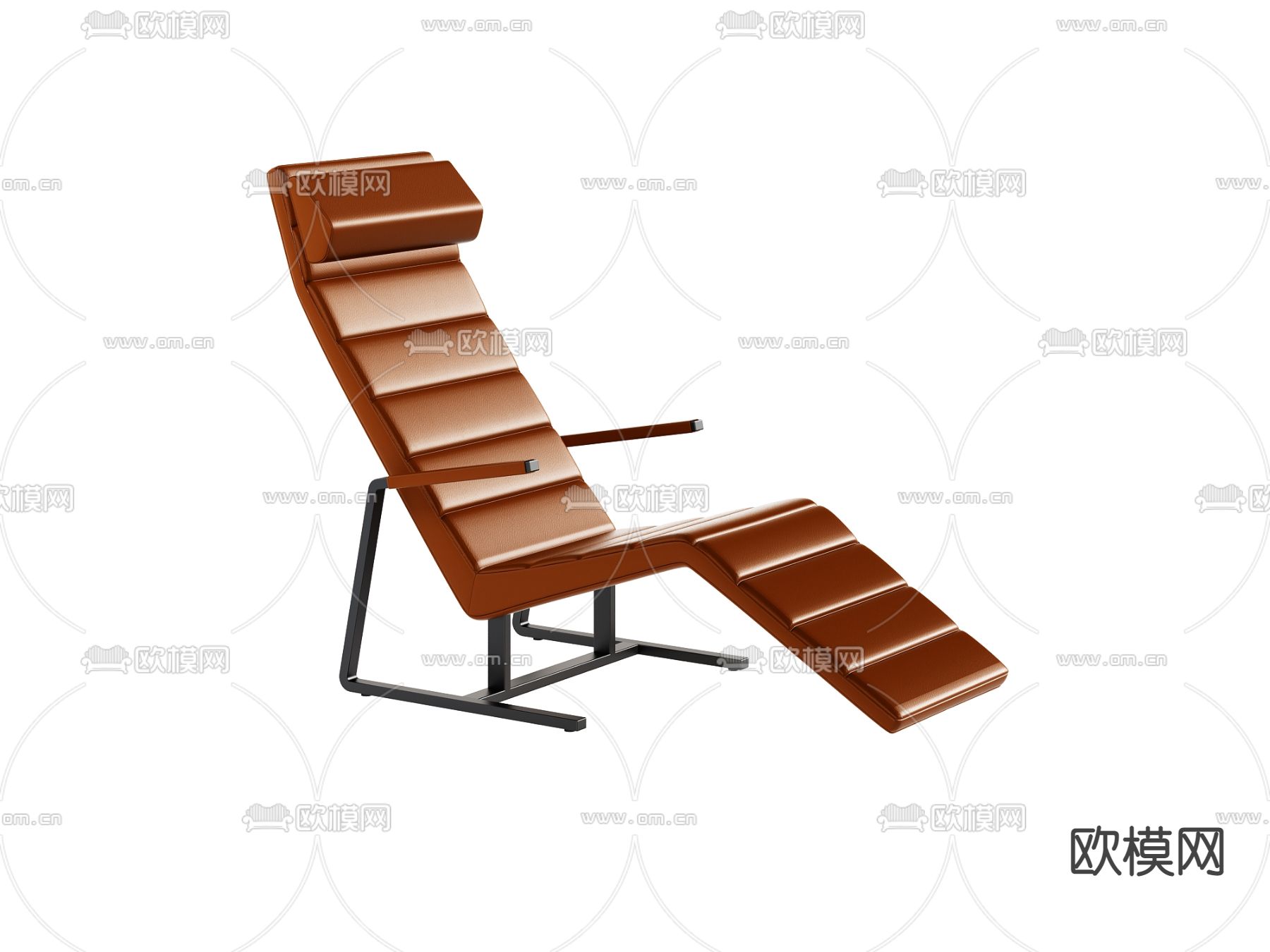 现代皮革躺椅3d模型下载