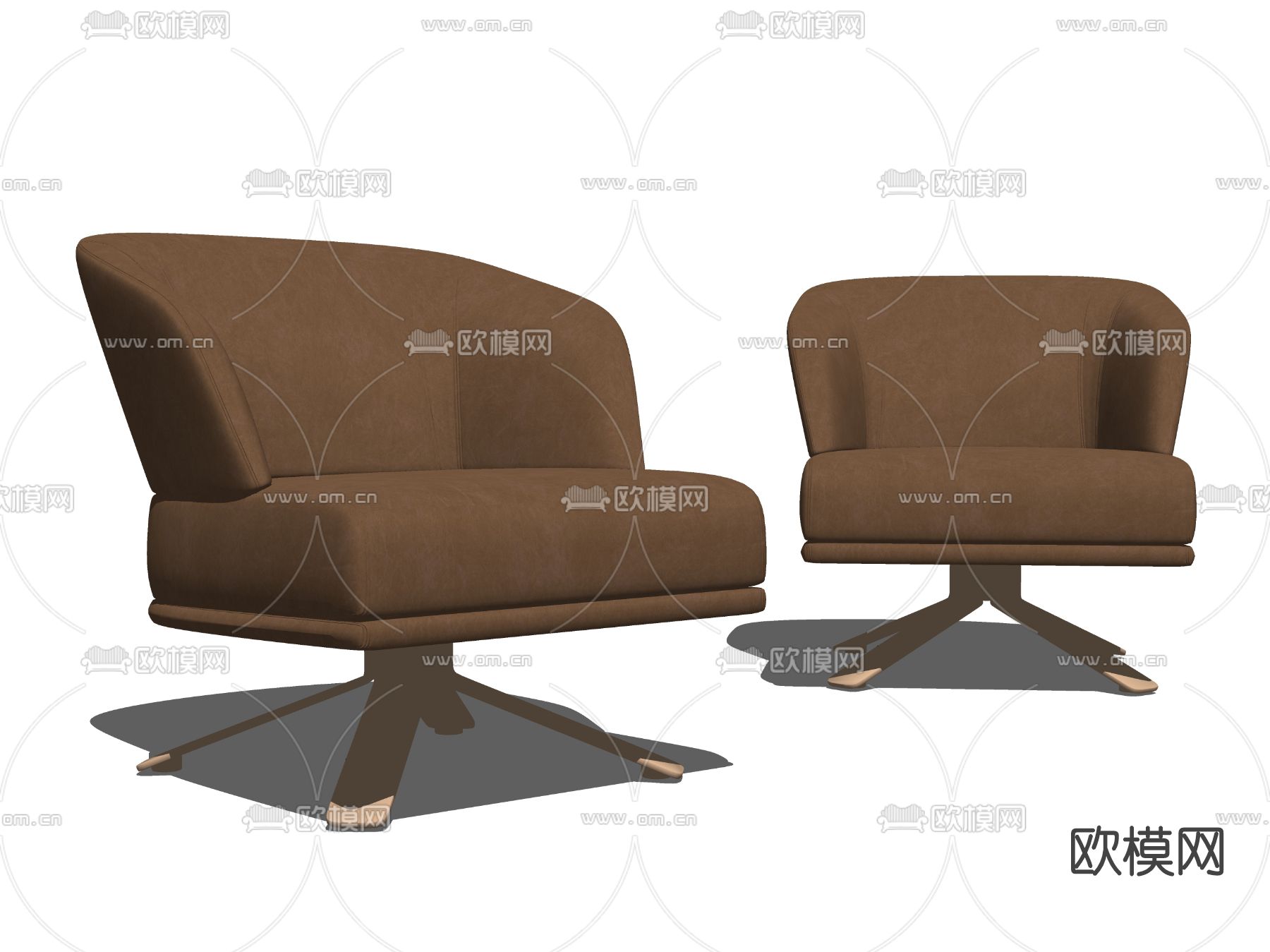现代绒布休闲椅su模型