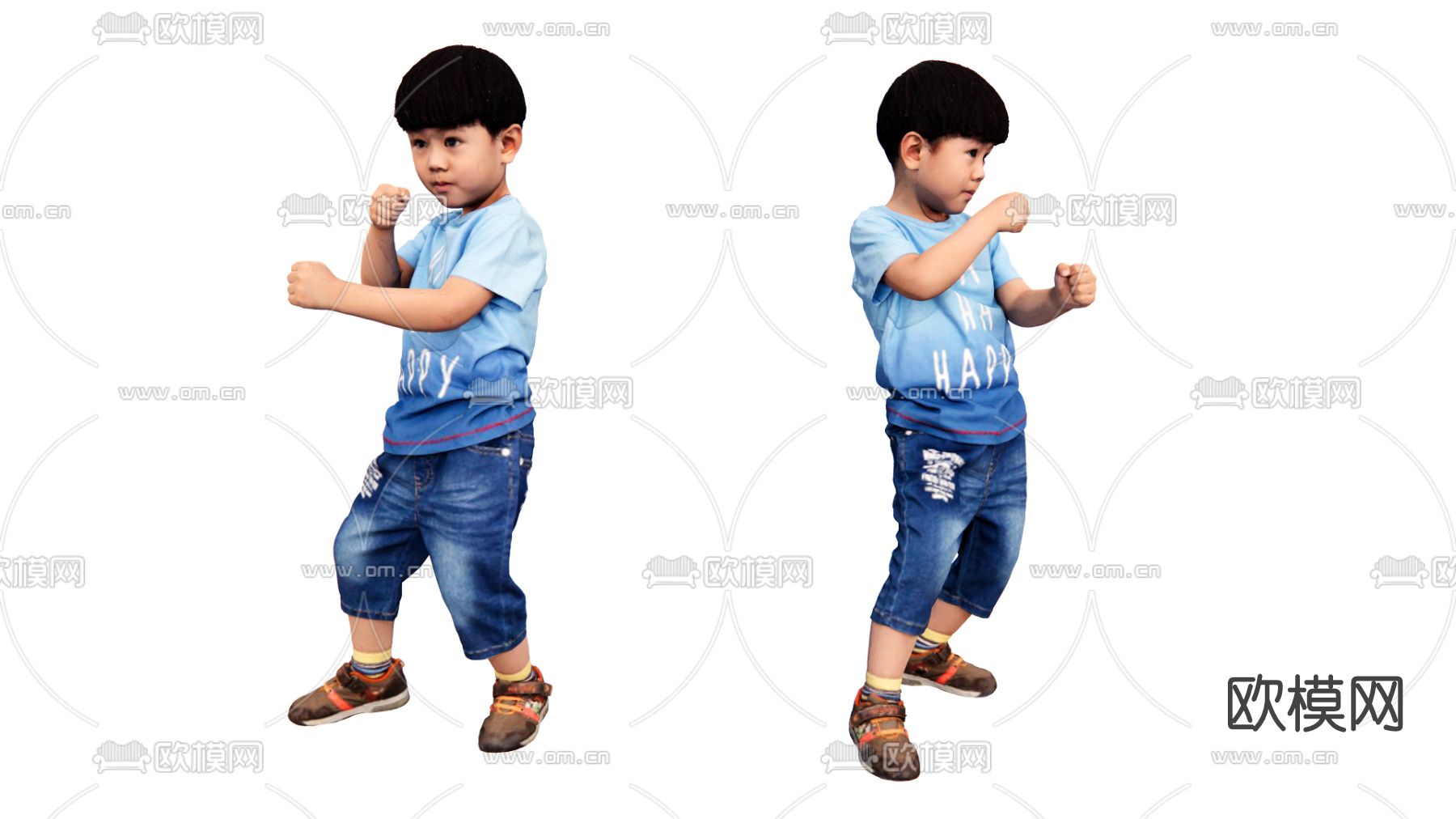 现代小男孩人物su模型下载（渲染图1）