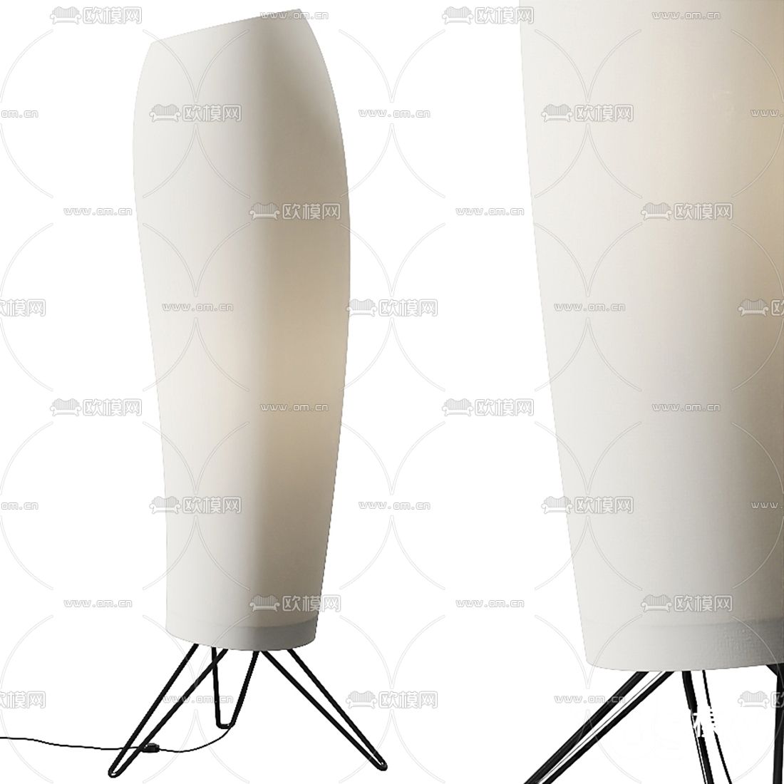 现代简约落地灯3d模型下载