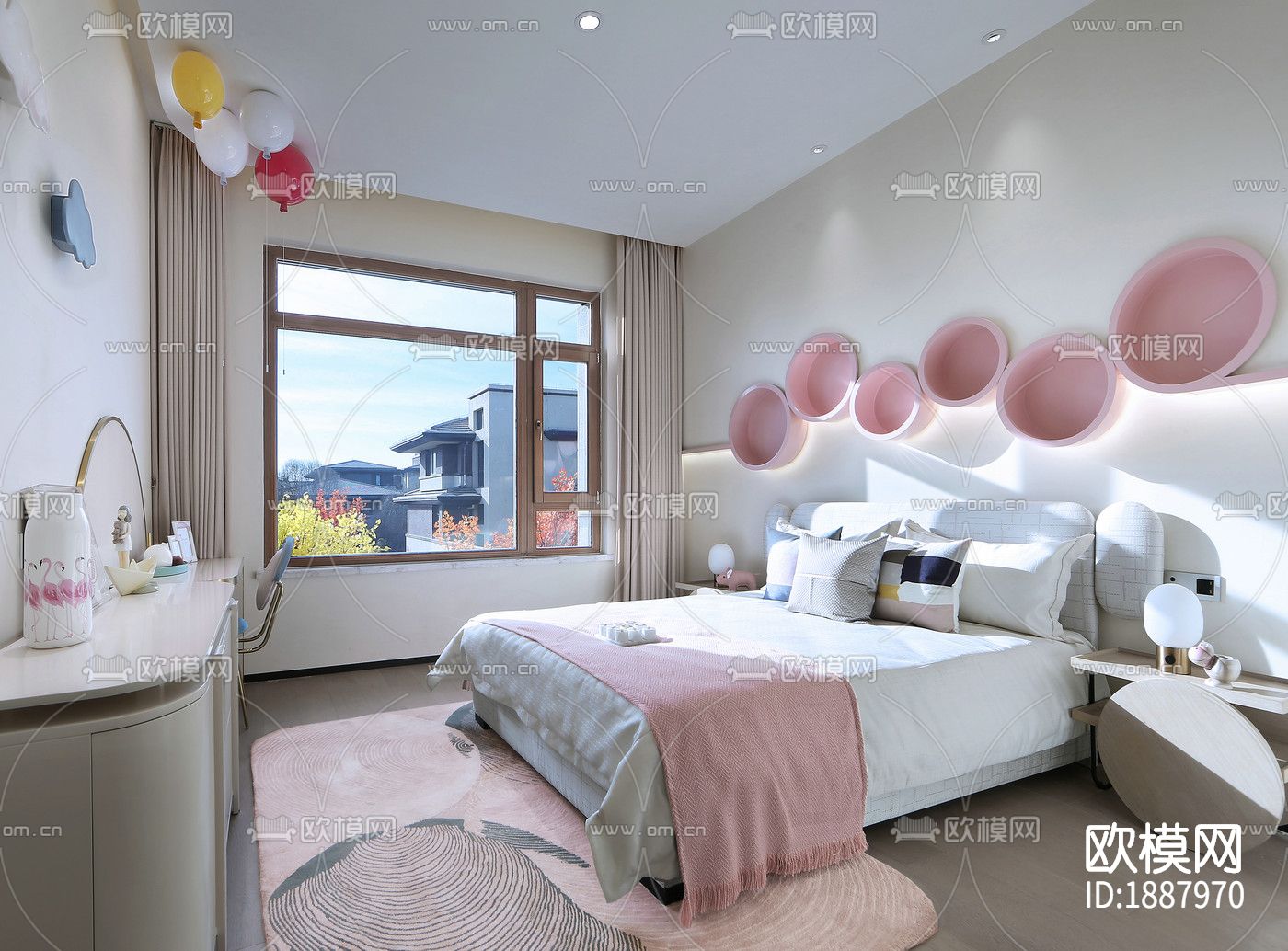 整装家居cad施工图下载（渲染图6）