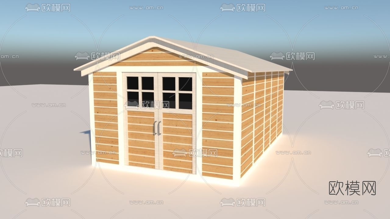 简欧仓库外观免费3d模型下载