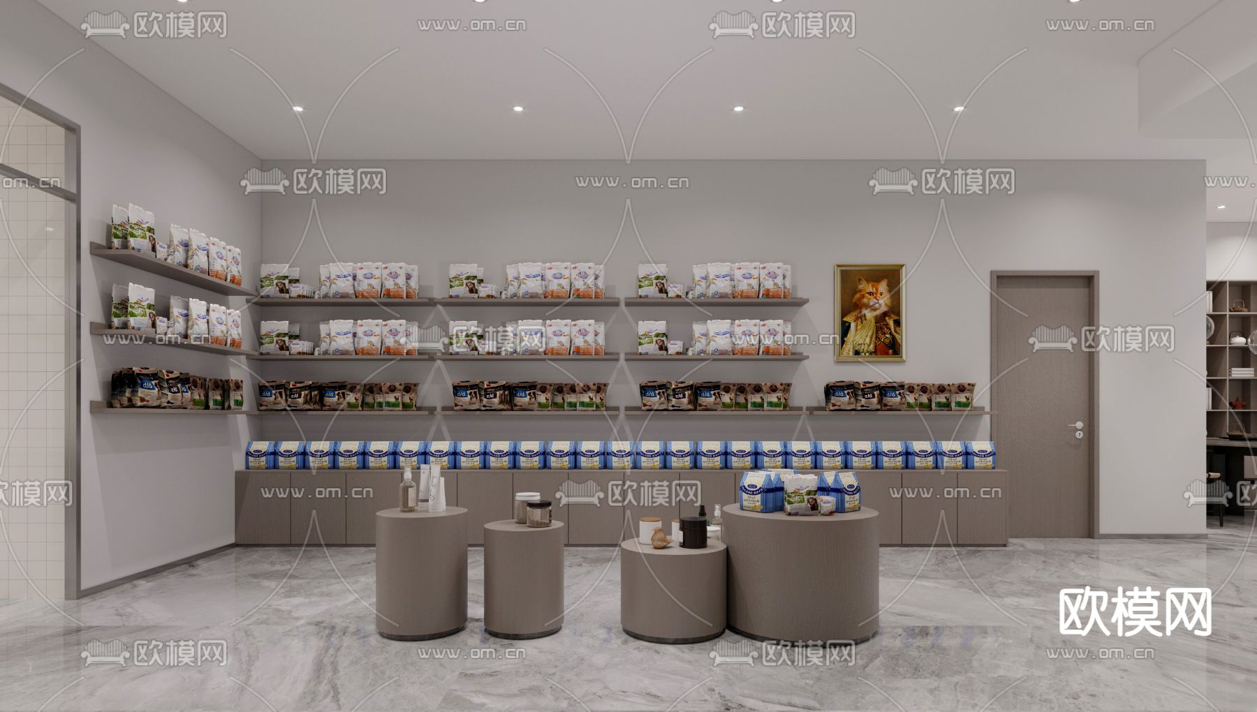 现代宠物店3d模型