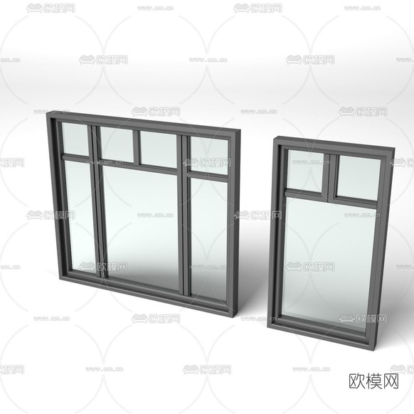 现代窗户免费3d模型下载