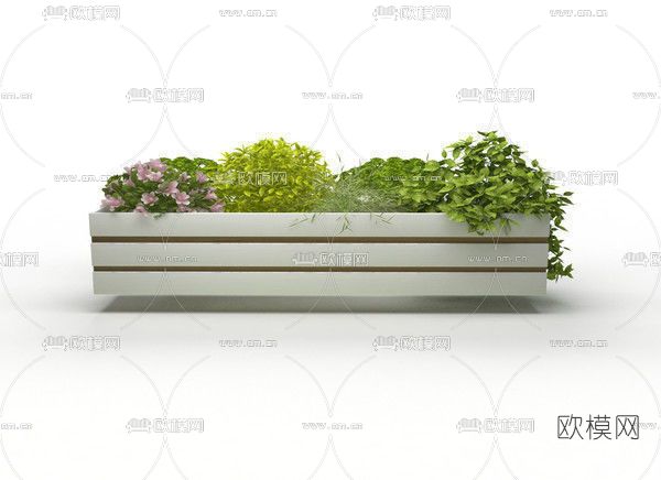 现代盆栽免费3d模型下载