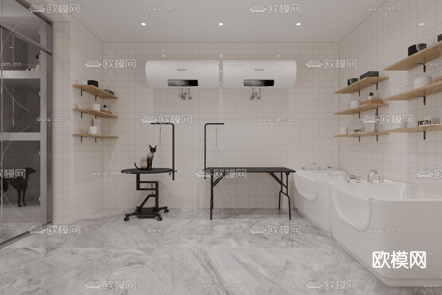 现代宠物店3d模型