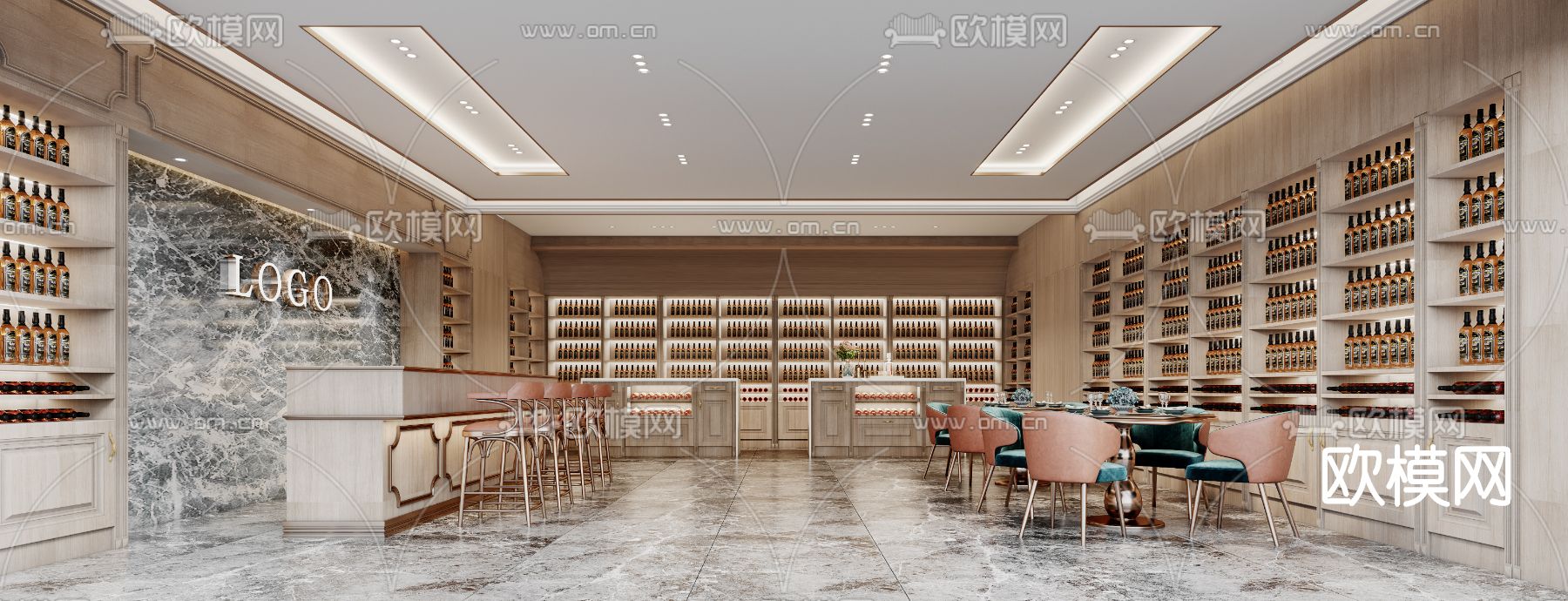 新中式烟酒专卖店3d模型