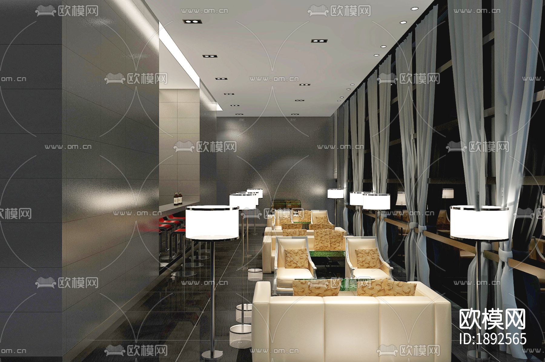 售楼处cad施工图下载（渲染图3）