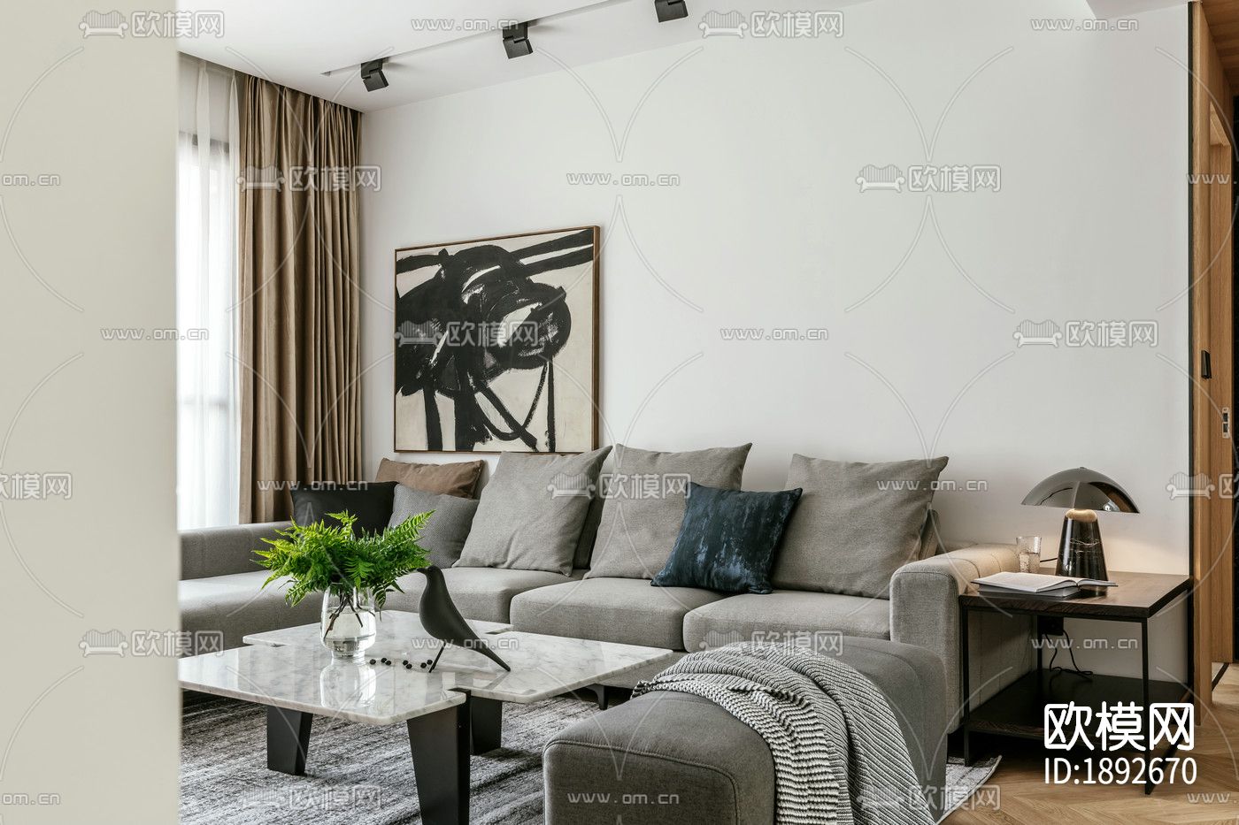 整装家居cad施工图下载（渲染图5）