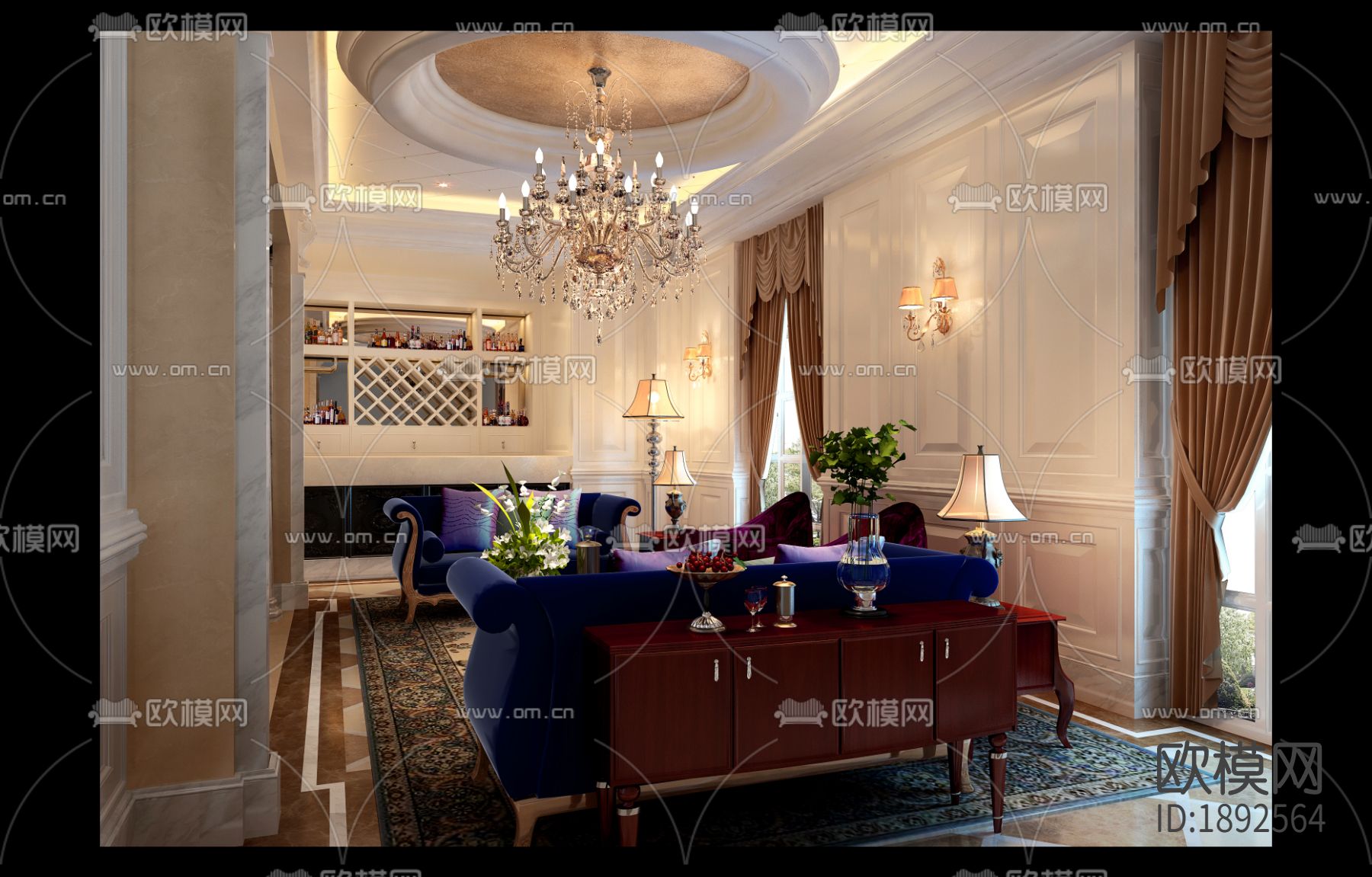 售楼处cad施工图下载（渲染图4）