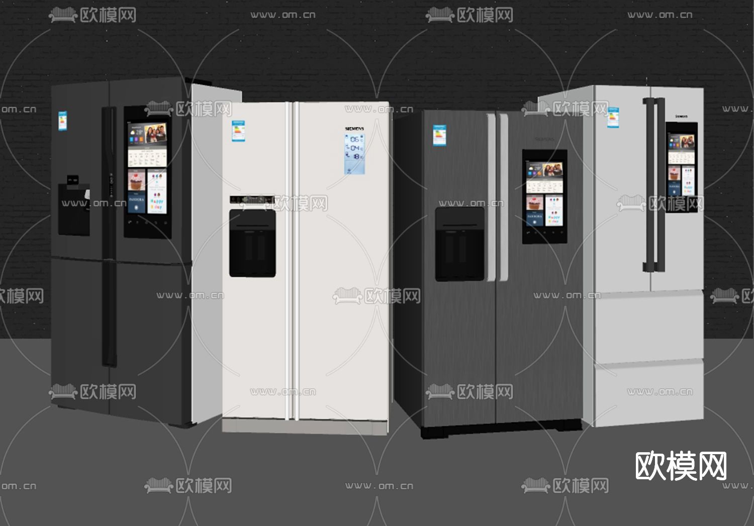 现代冰箱su模型