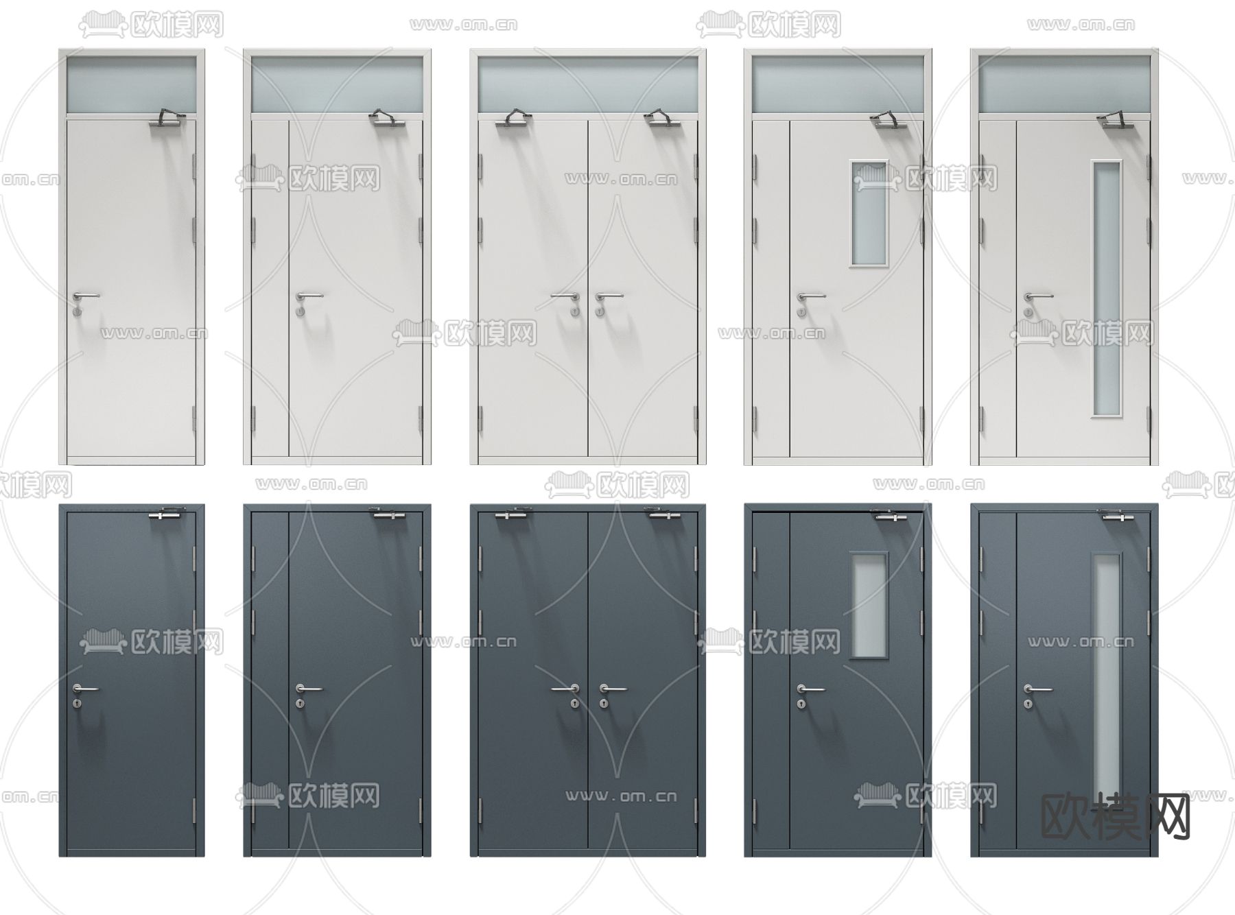 现代安全门消防门3d模型