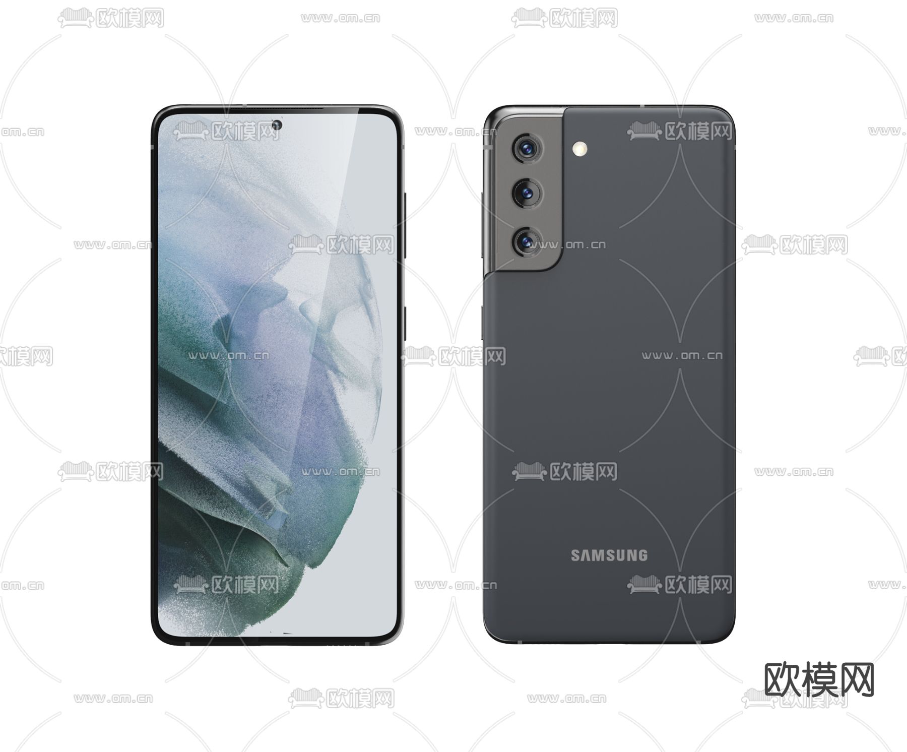 现代三星手机3d模型下载（渲染图1）